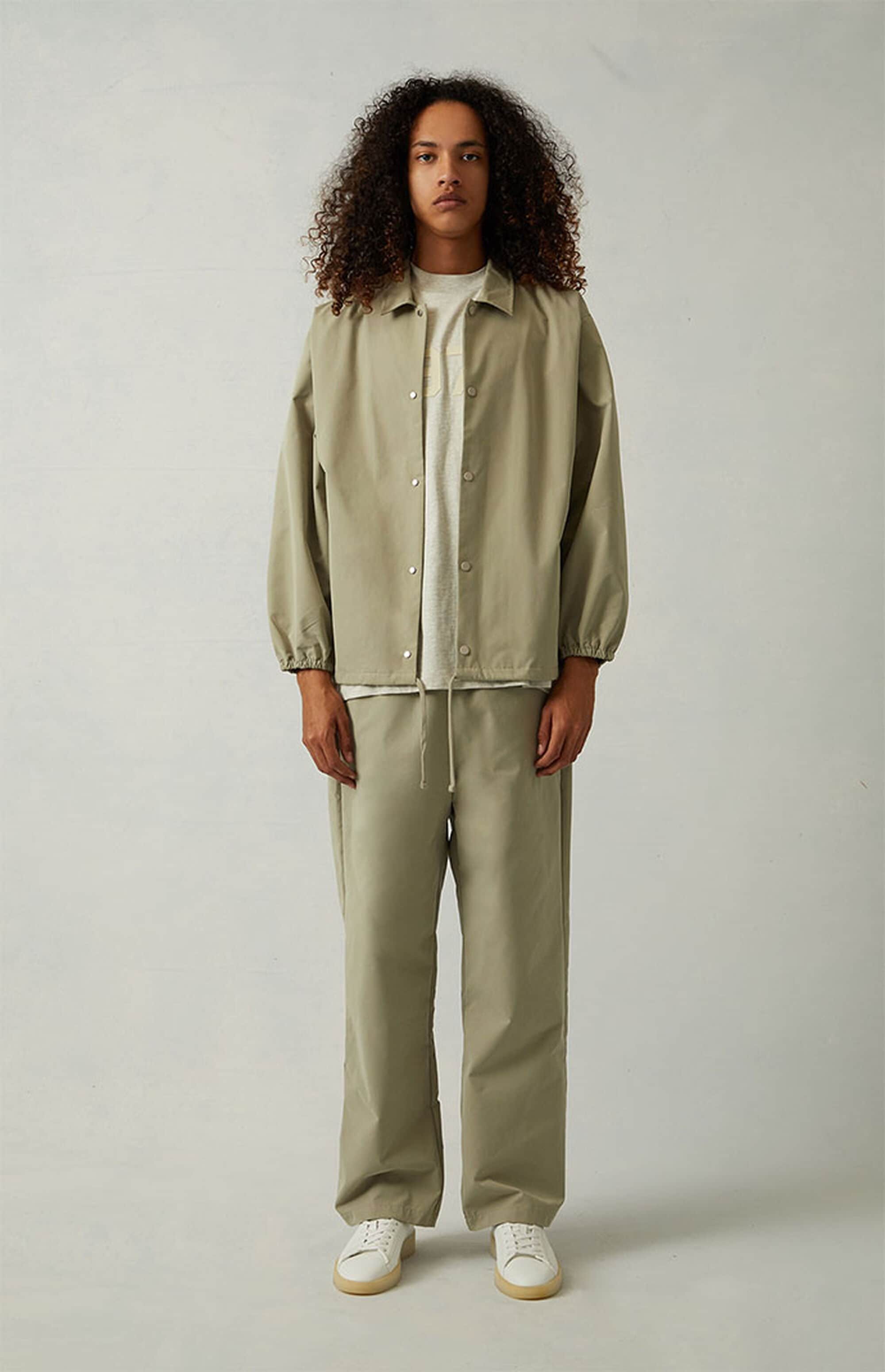 Fear Of God Essentials 1977 Coaches Jacket Iron Oak (10) - www.newkick.vip