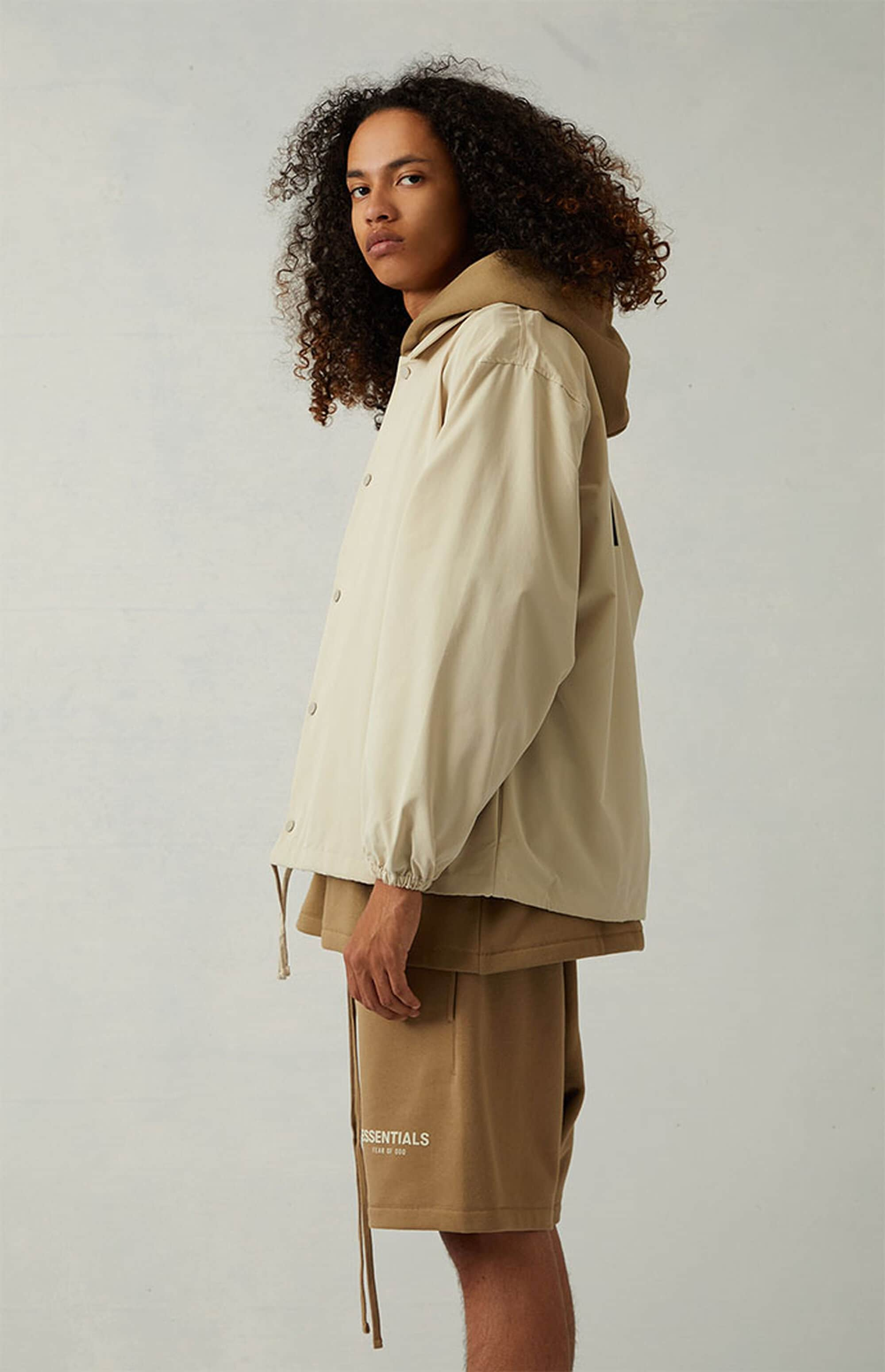 Fear Of God Essentials 1977 Coaches Jacket Iron Oak (12) - www.newkick.vip