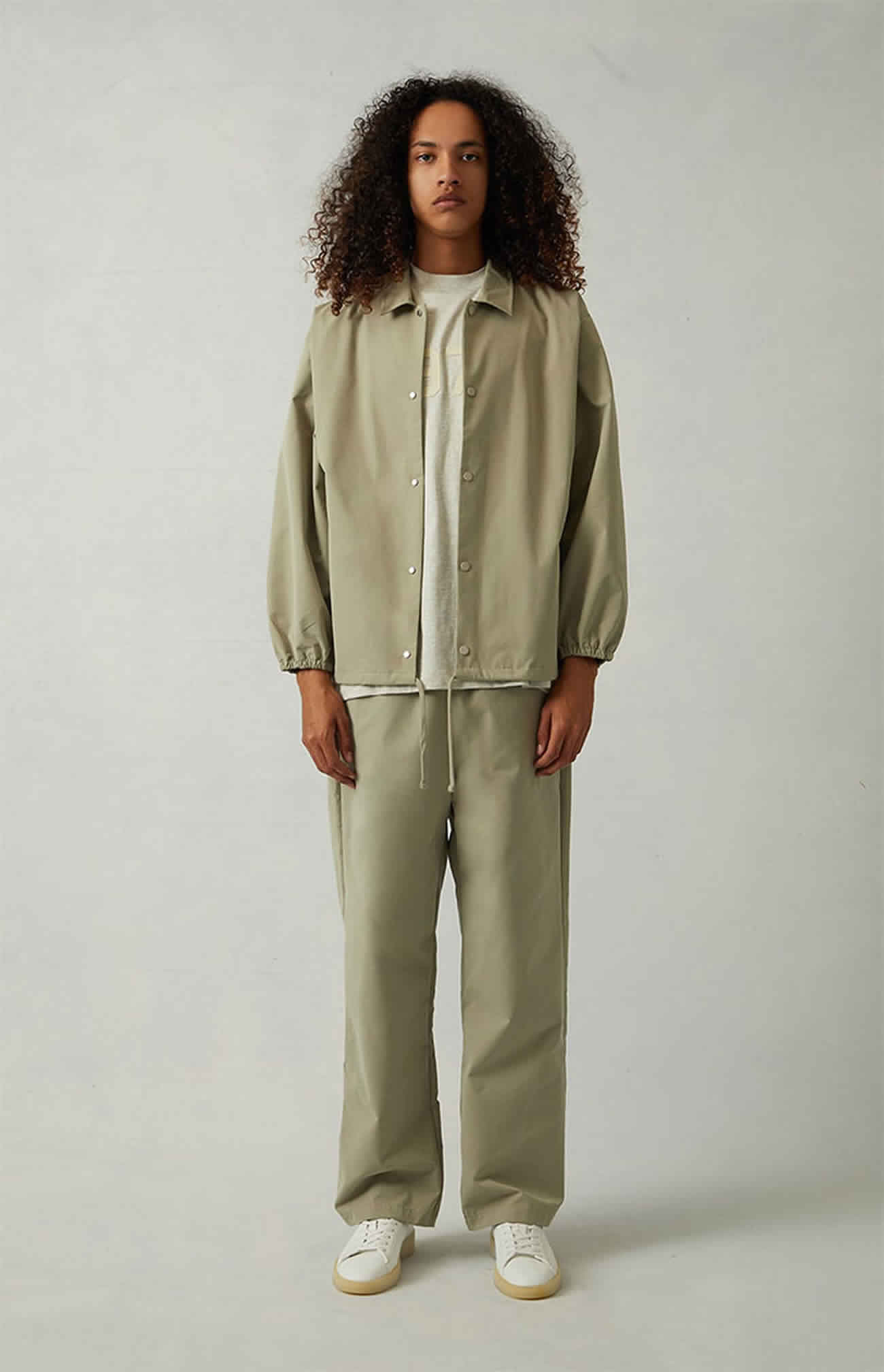 Fear Of God Essentials 1977 Coaches Jacket Iron Oak (24) - www.newkick.vip