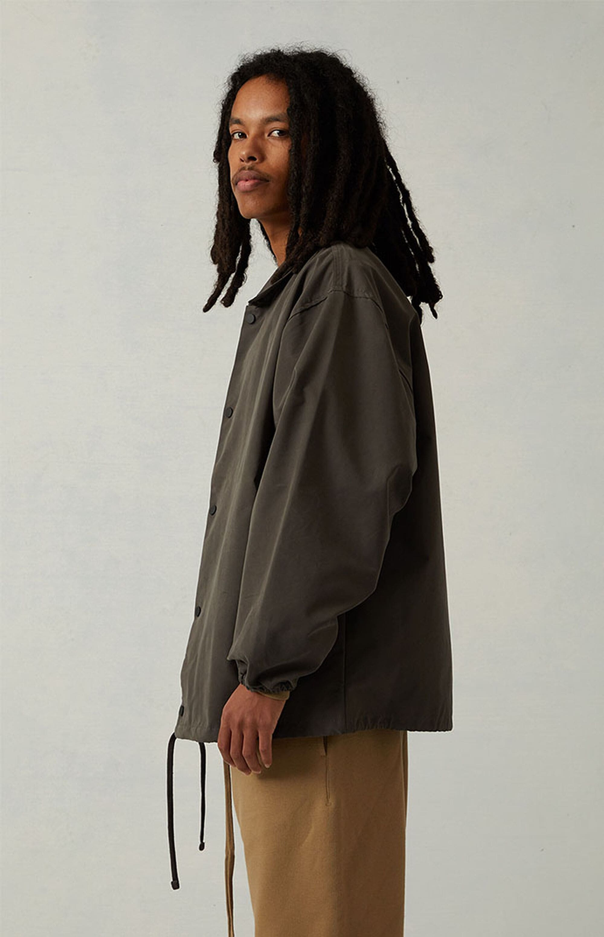 Fear Of God Essentials 1977 Coaches Jacket Iron Oak (6) - www.newkick.vip