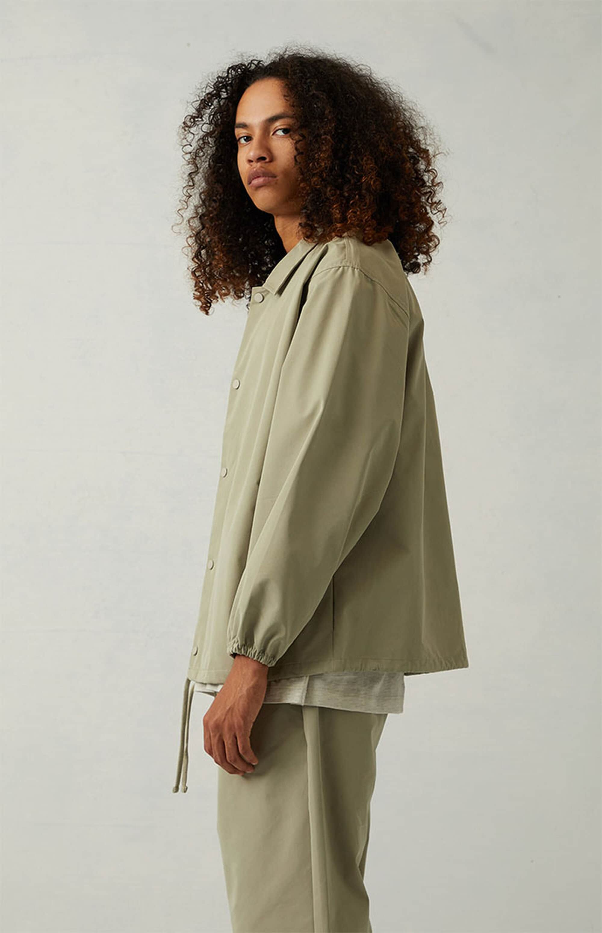 Fear Of God Essentials 1977 Coaches Jacket Iron Oak (9) - www.newkick.vip