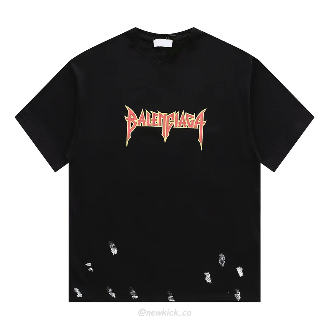 Balenciaga Metal Vintage Oversized T Shirt Black Multi Ss22 (1) - www.newkick.vip