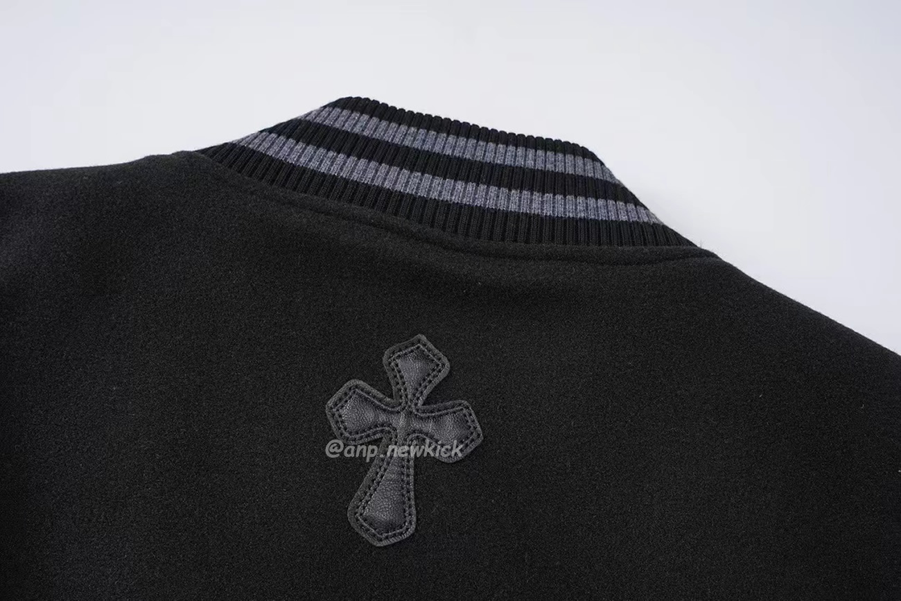 Chrome Hearts Patchwork Baseball Cross Jacket Black White (3) - www.newkick.vip Chrome Hearts Patchwork Baseball Cross Jacket Black White (3) - www.newkick.vip