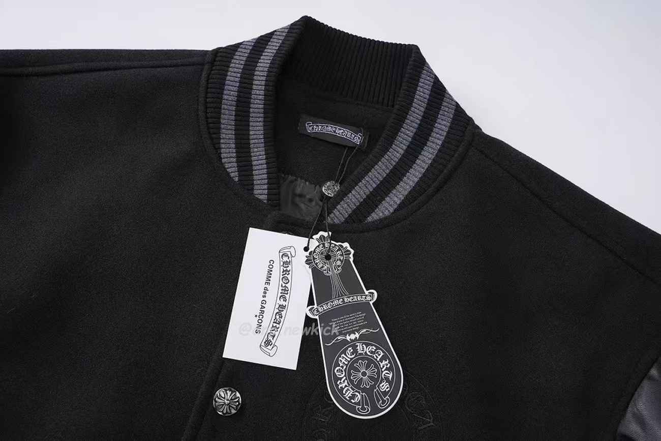 Chrome Hearts Patchwork Baseball Cross Jacket Black White (6) - www.newkick.vip Chrome Hearts Patchwork Baseball Cross Jacket Black White (6) - www.newkick.vip
