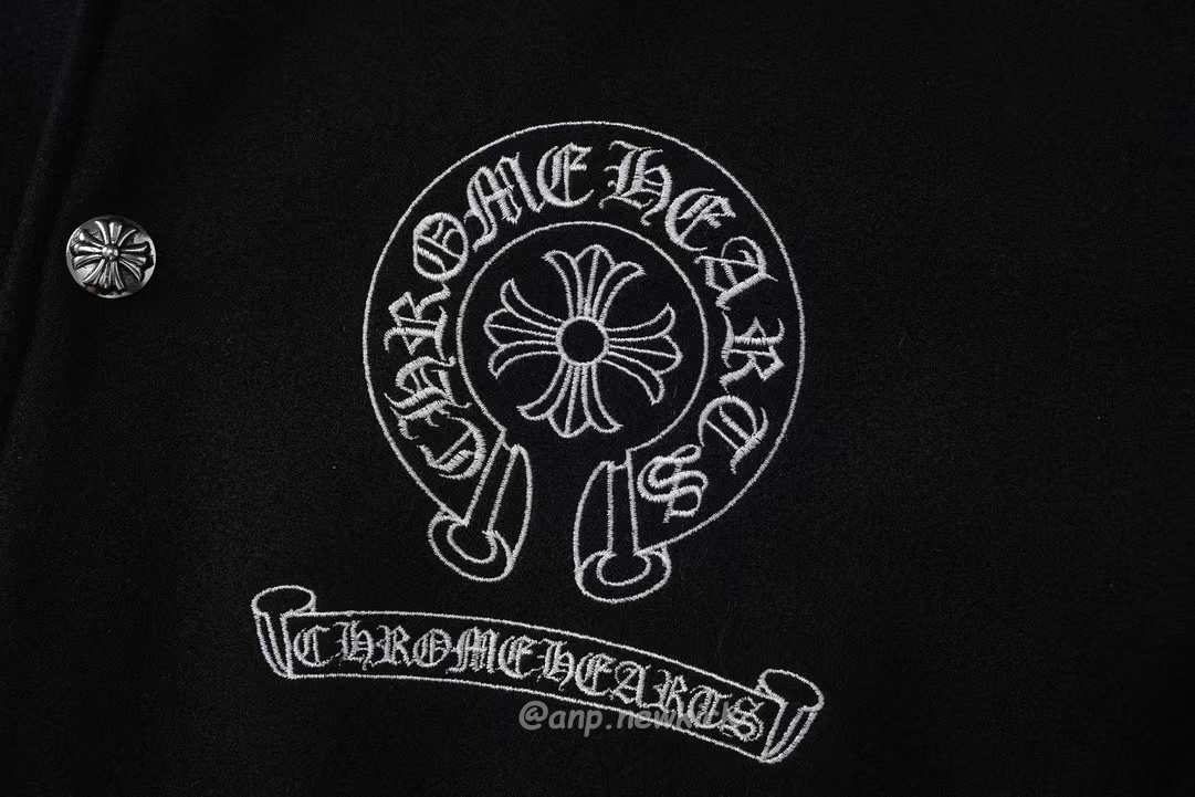 Chrome Hearts Patchwork Baseball Jacket Black White (5) - www.newkick.vip Chrome Hearts Patchwork Baseball Jacket Black White (5) - www.newkick.vip