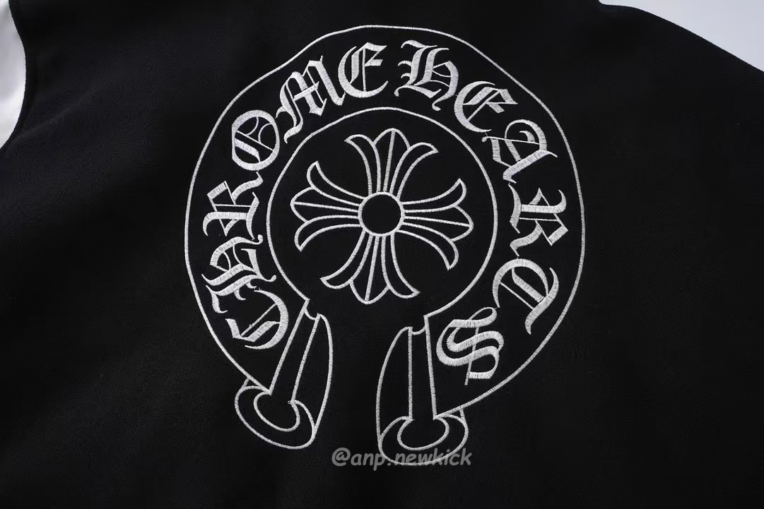 Chrome Hearts Patchwork Baseball Jacket Black White (6) - www.newkick.vip Chrome Hearts Patchwork Baseball Jacket Black White (6) - www.newkick.vip