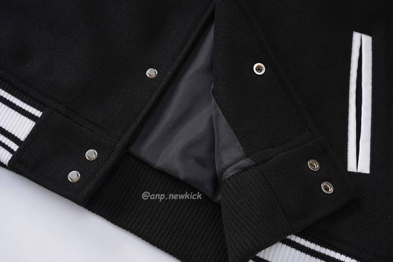 Chrome Hearts Patchwork Baseball Jacket Black White (8) - www.newkick.vip