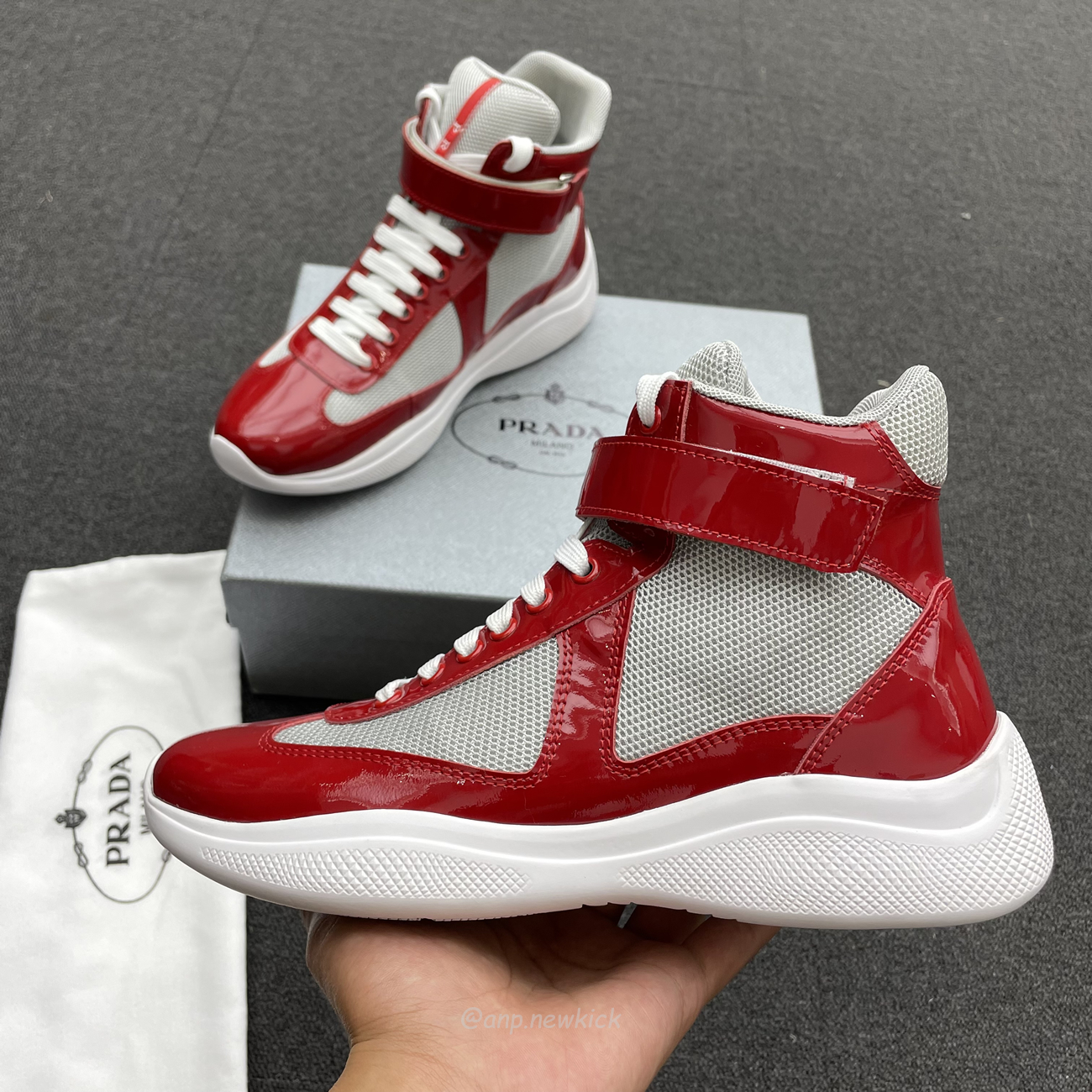 Prada Americas Cup High Top Sneakers (4) - www.newkick.vip
