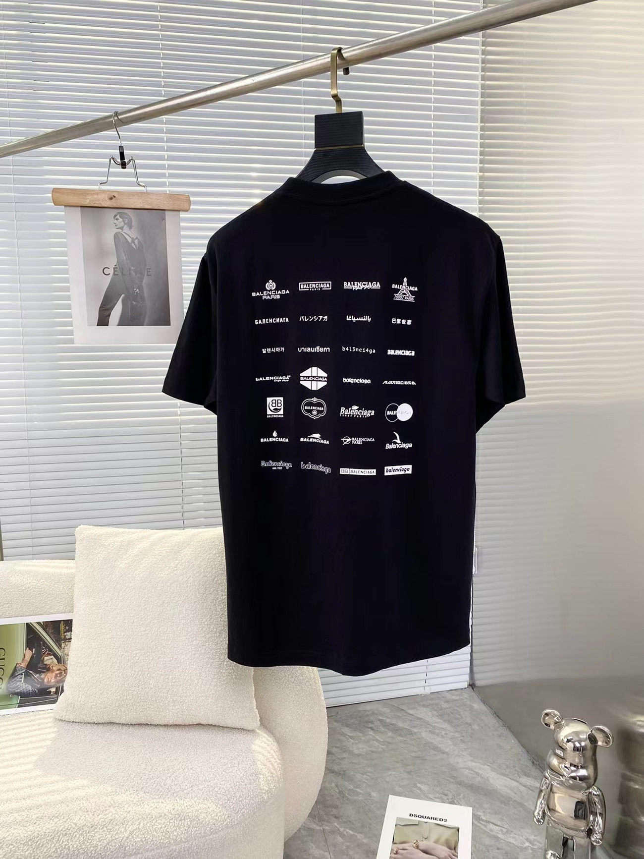 Balenciaga Archives Logo Printed Cotton T Shirt (5) - www.newkick.vip