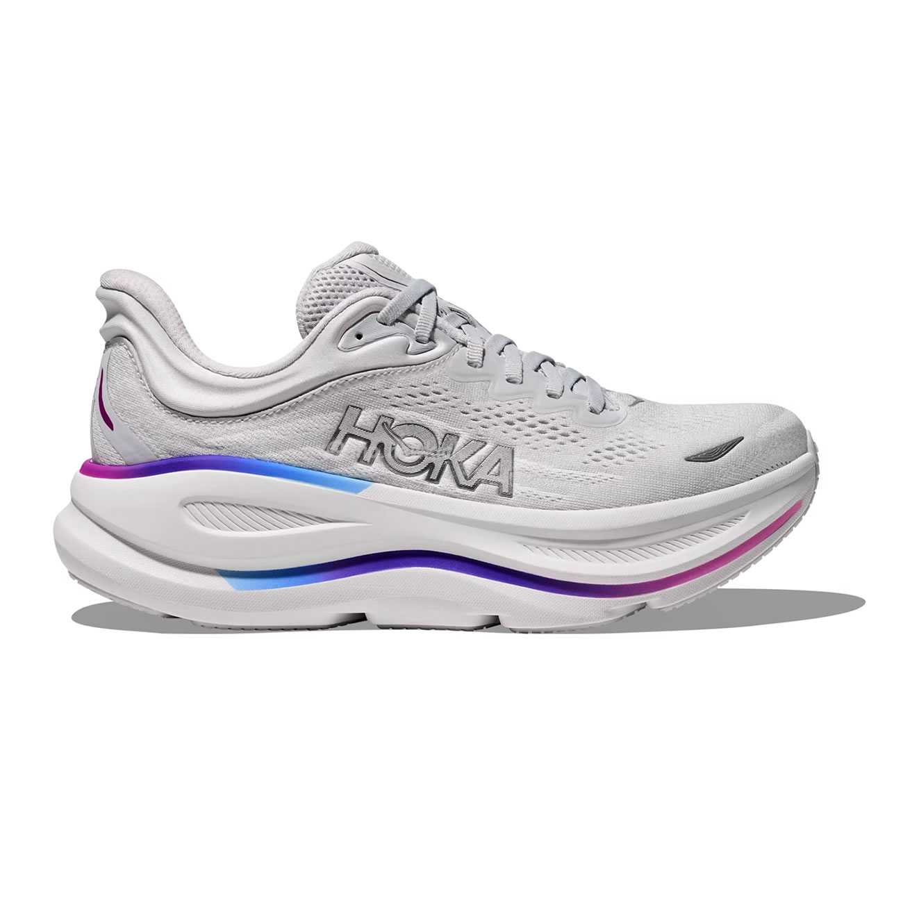Hoka One One Bondi 9 Cosmic Grey White Mesh Womens 1162012 Cywh (1) - www.newkick.vip