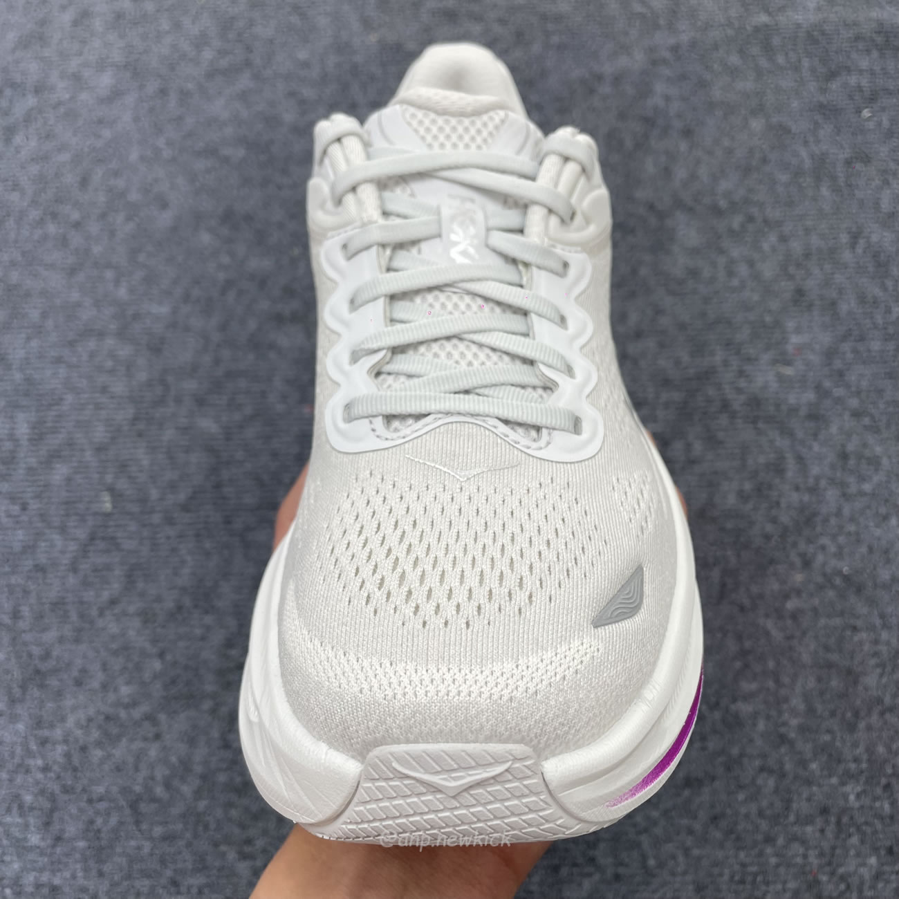 Hoka One One Bondi 9 Cosmic Grey White Mesh Womens 1162012 Cywh (7) - www.newkick.vip