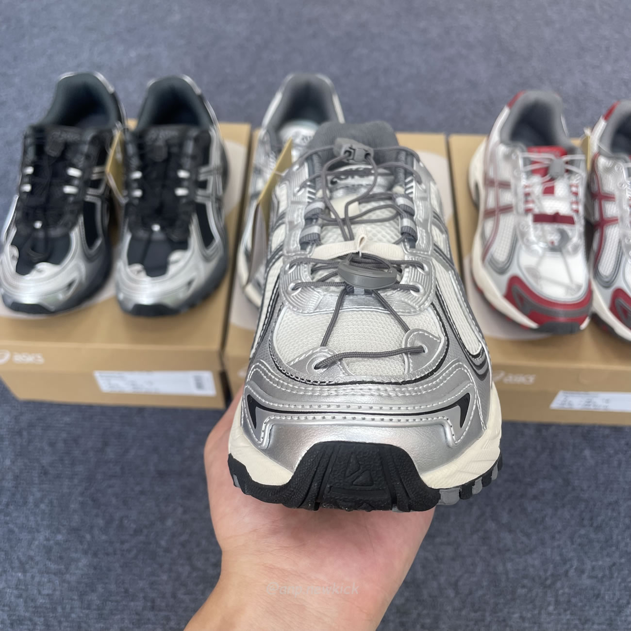 Asics Gel Kahana Tr V4 Carbon Black Silver White Cream Cranberry (11) - www.newkick.vip