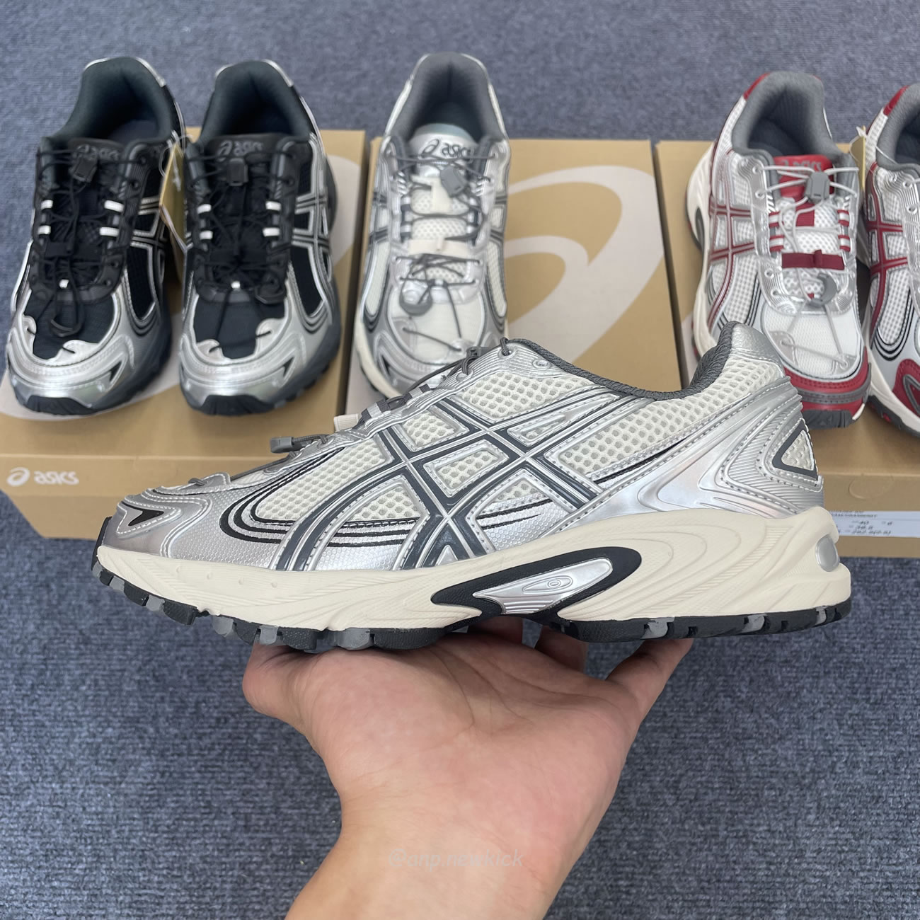 Asics Gel Kahana Tr V4 Carbon Black Silver White Cream Cranberry (4) - www.newkick.vip