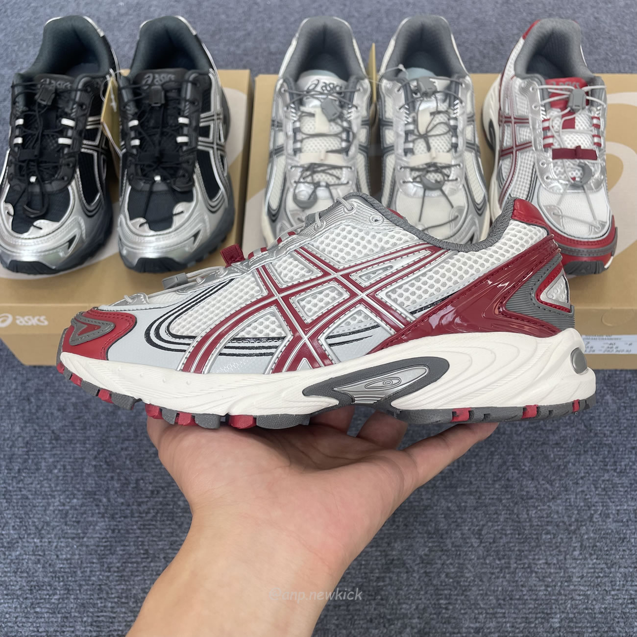 Asics Gel Kahana Tr V4 Carbon Black Silver White Cream Cranberry (8) - www.newkick.vip