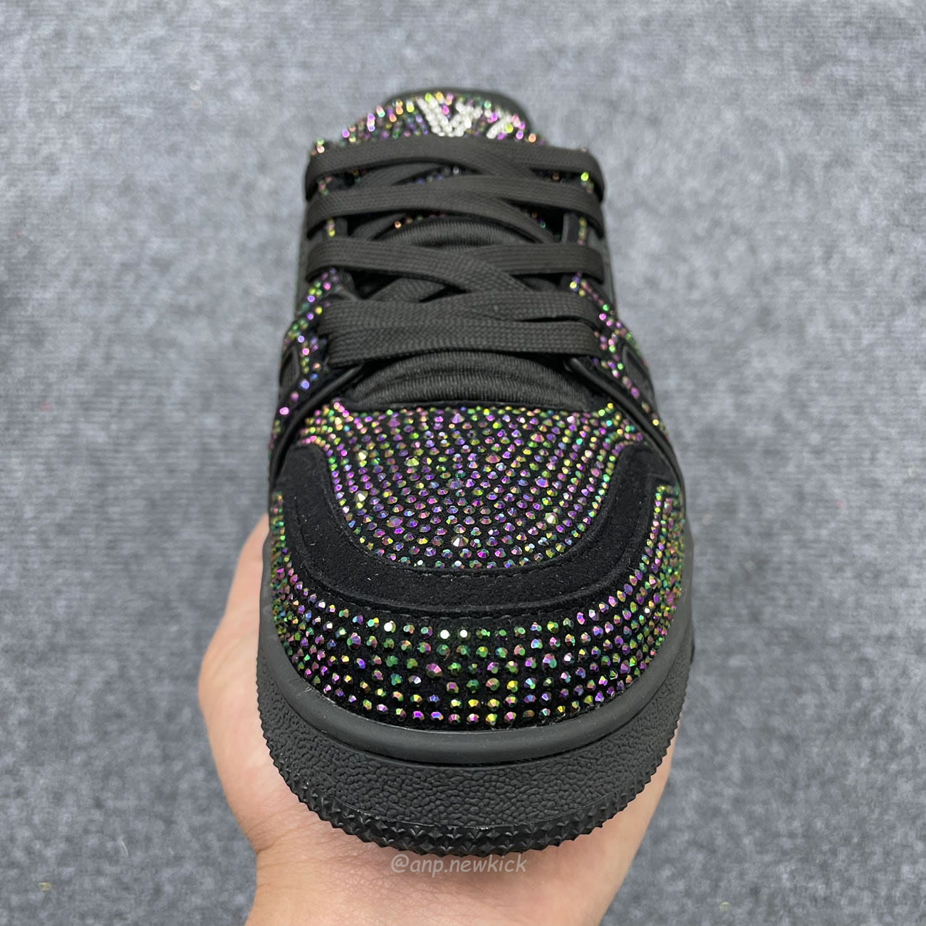 Louis Vuitton Trainer Black Crystals 1a815l (3) - www.newkick.vip