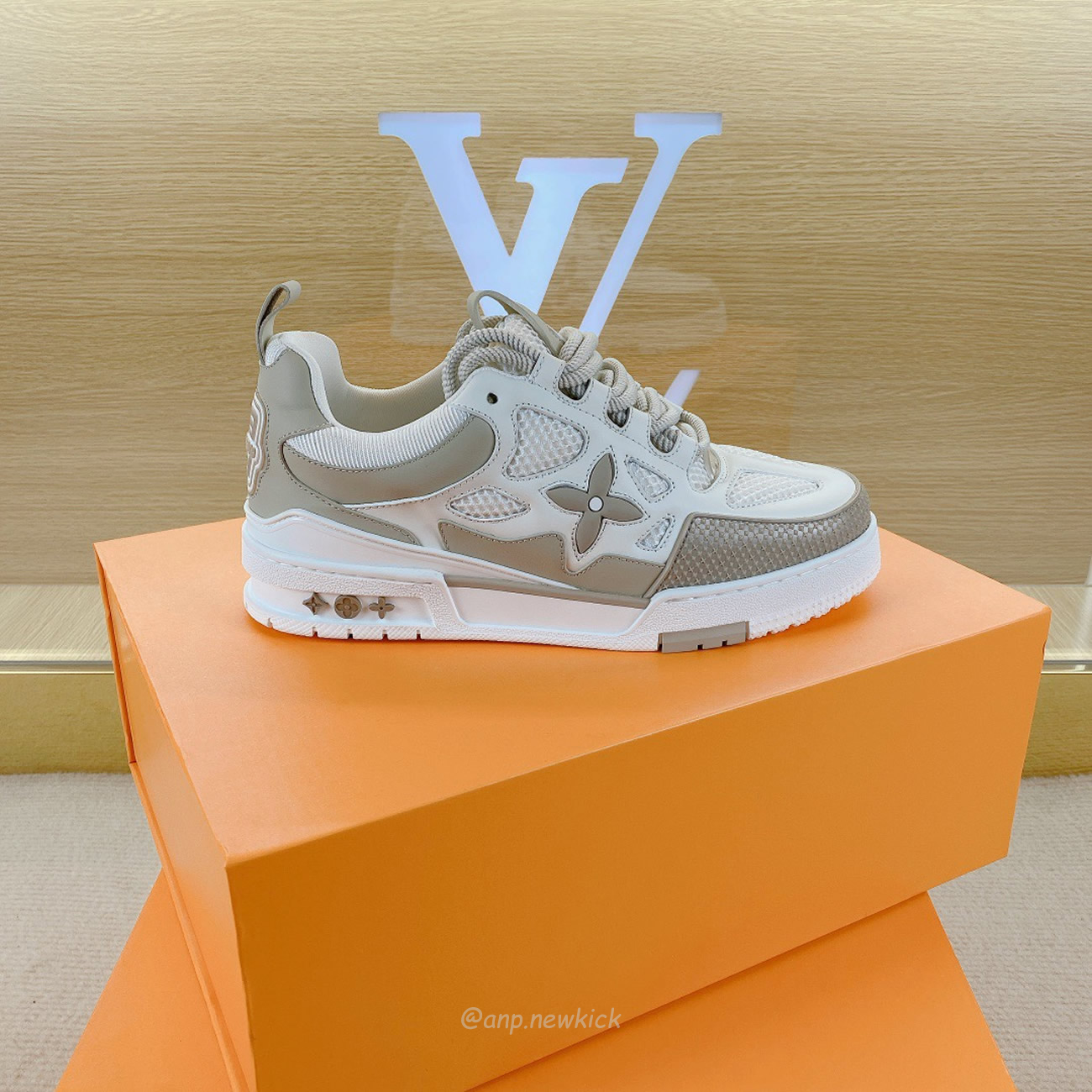 Louis Vuitton Lv Skate Sneaker Beige White 1aarqh (2) - www.newkick.vip