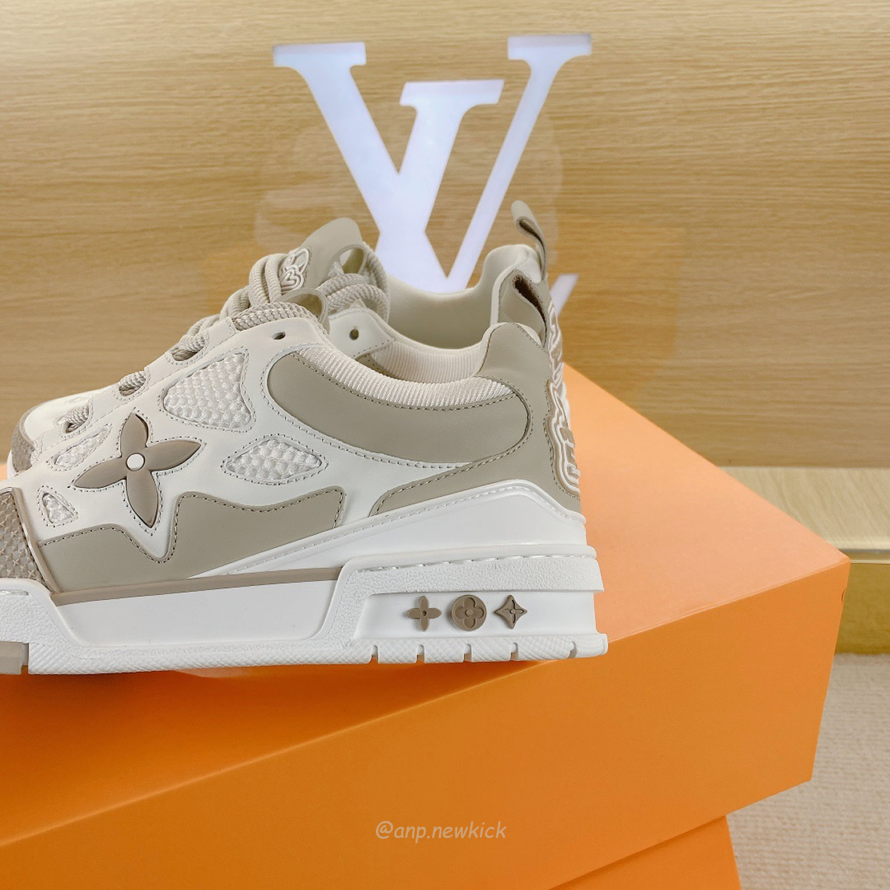 Louis Vuitton Lv Skate Sneaker Beige White 1aarqh (3) - www.newkick.vip