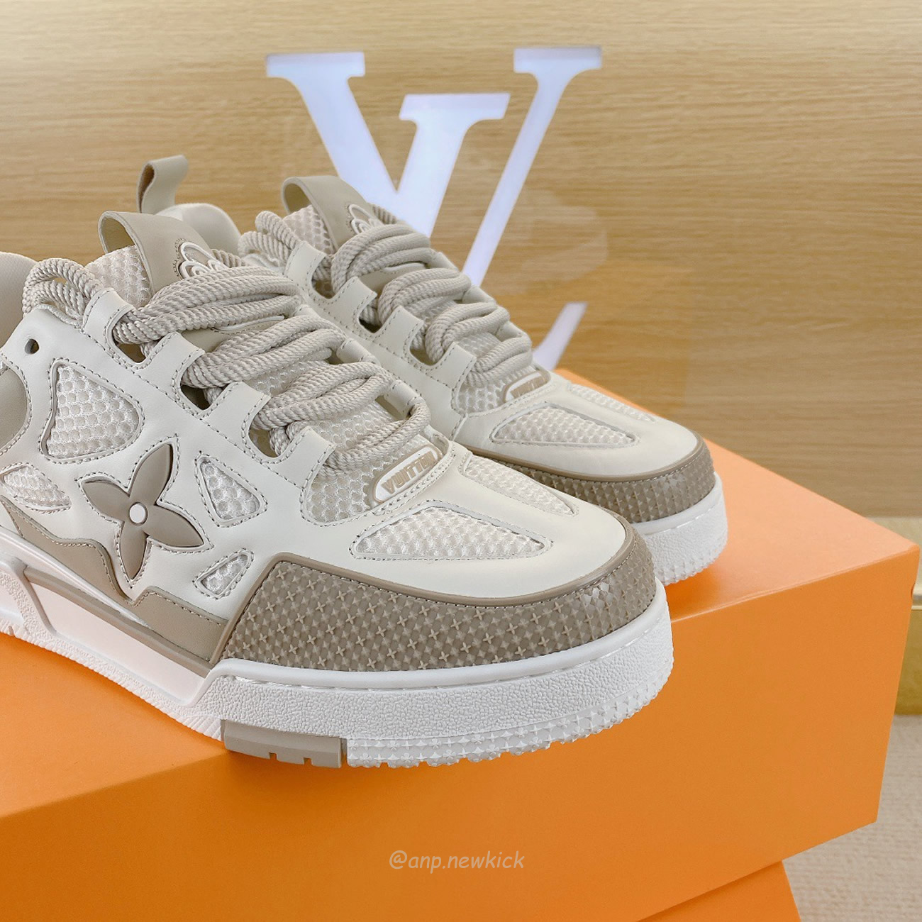 Louis Vuitton Lv Skate Sneaker Beige White 1aarqh (4) - www.newkick.vip