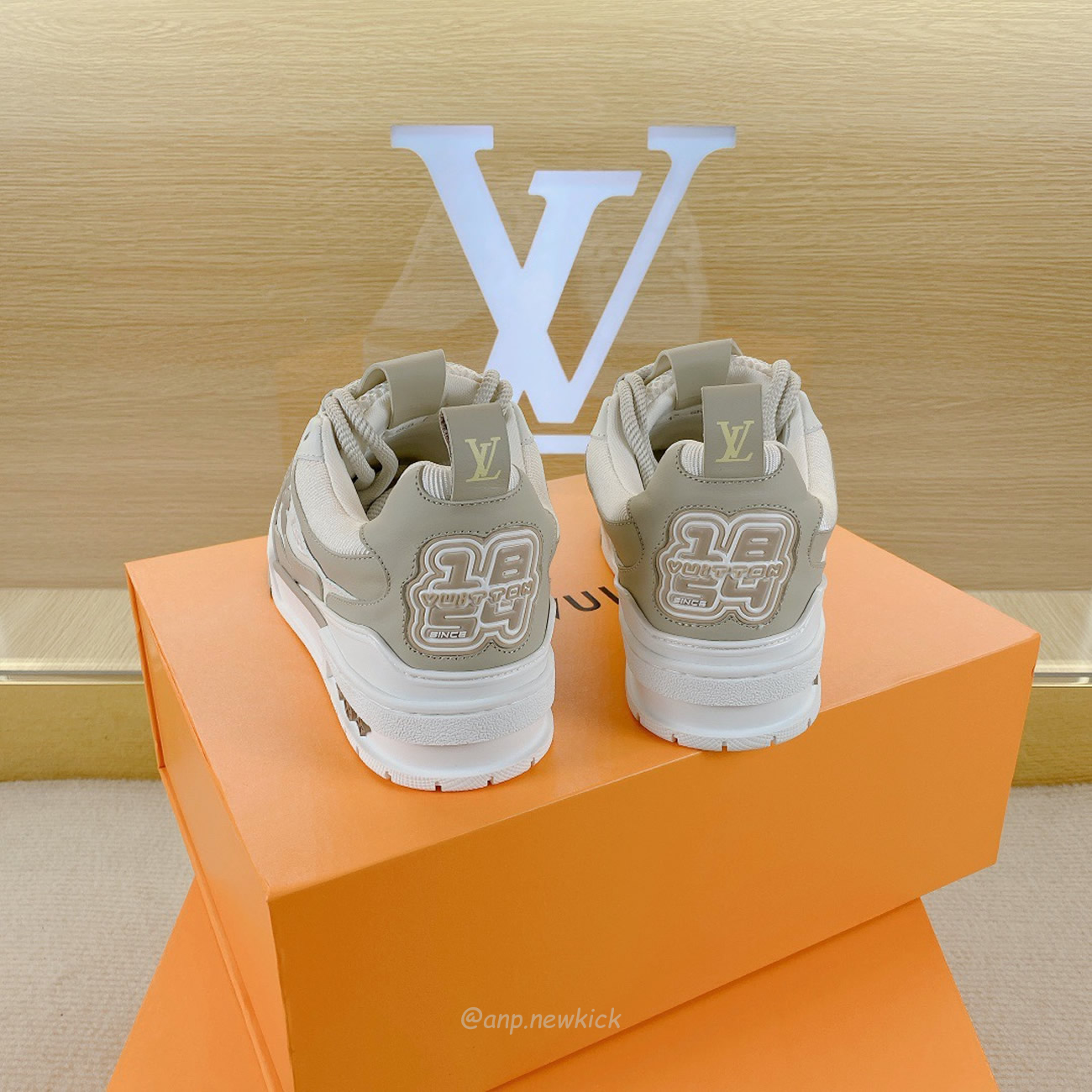 Louis Vuitton Lv Skate Sneaker Beige White 1aarqh (5) - www.newkick.vip