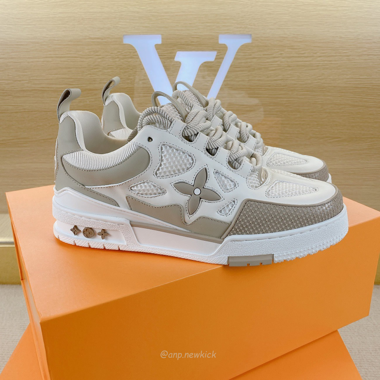 Louis Vuitton Lv Skate Sneaker Beige White 1aarqh (7) - www.newkick.vip