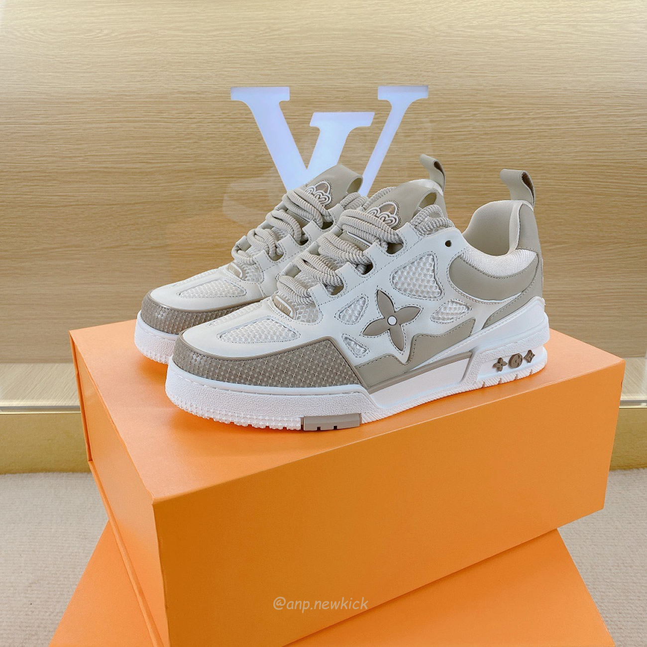 Louis Vuitton Lv Skate Sneaker Beige White 1aarqh (8) - www.newkick.vip