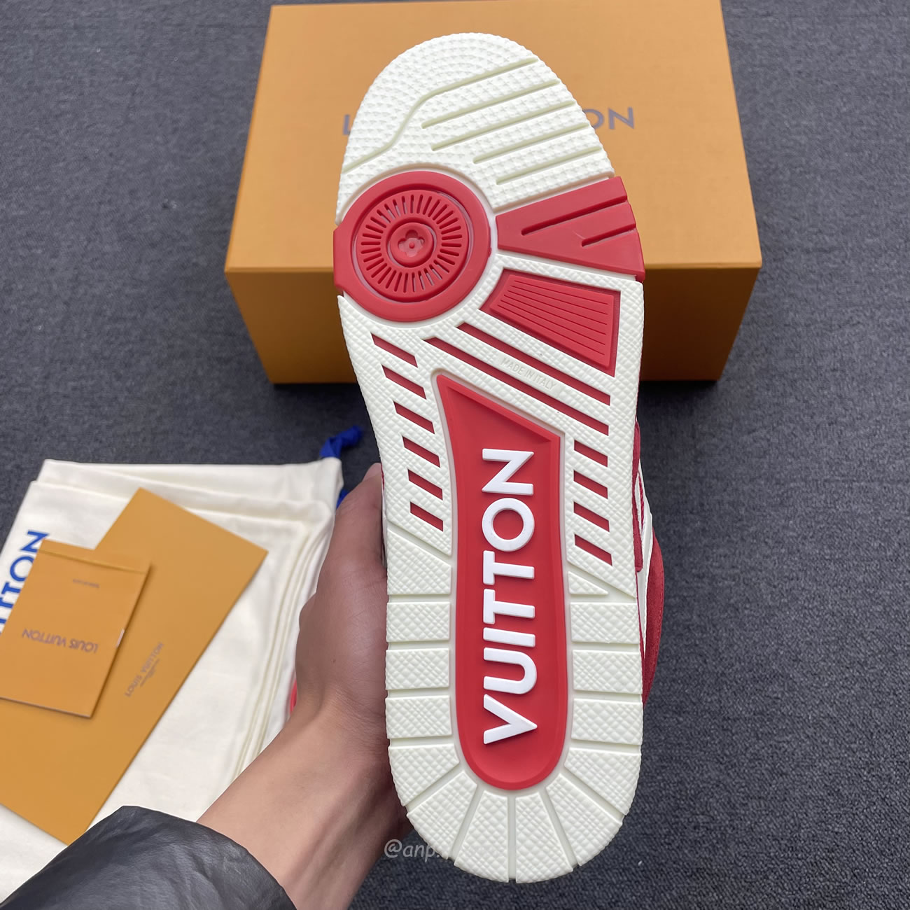 Louis Vuitton Lv Skate Sneaker Red White 1aars5 (9) - www.newkick.vip