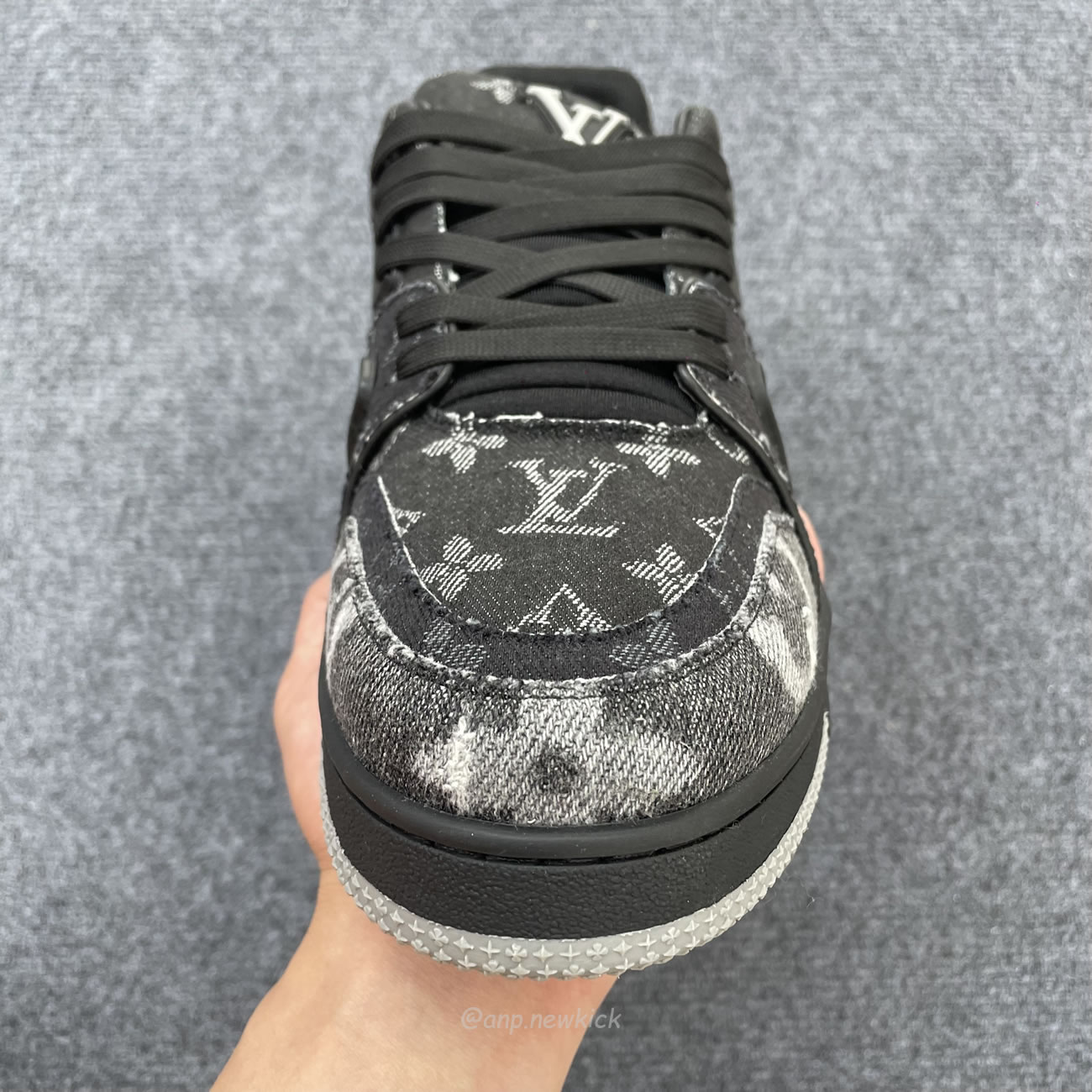 Louis Vuitton Lv Trainer Black Monogram Denim 1ac4zg (2) - www.newkick.vip
