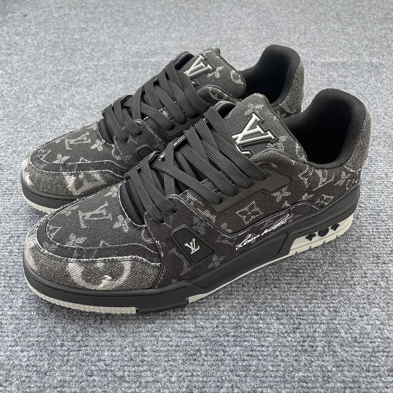 Louis Vuitton Lv Trainer Black Monogram Denim 1ac4zg (9) - www.newkick.vip