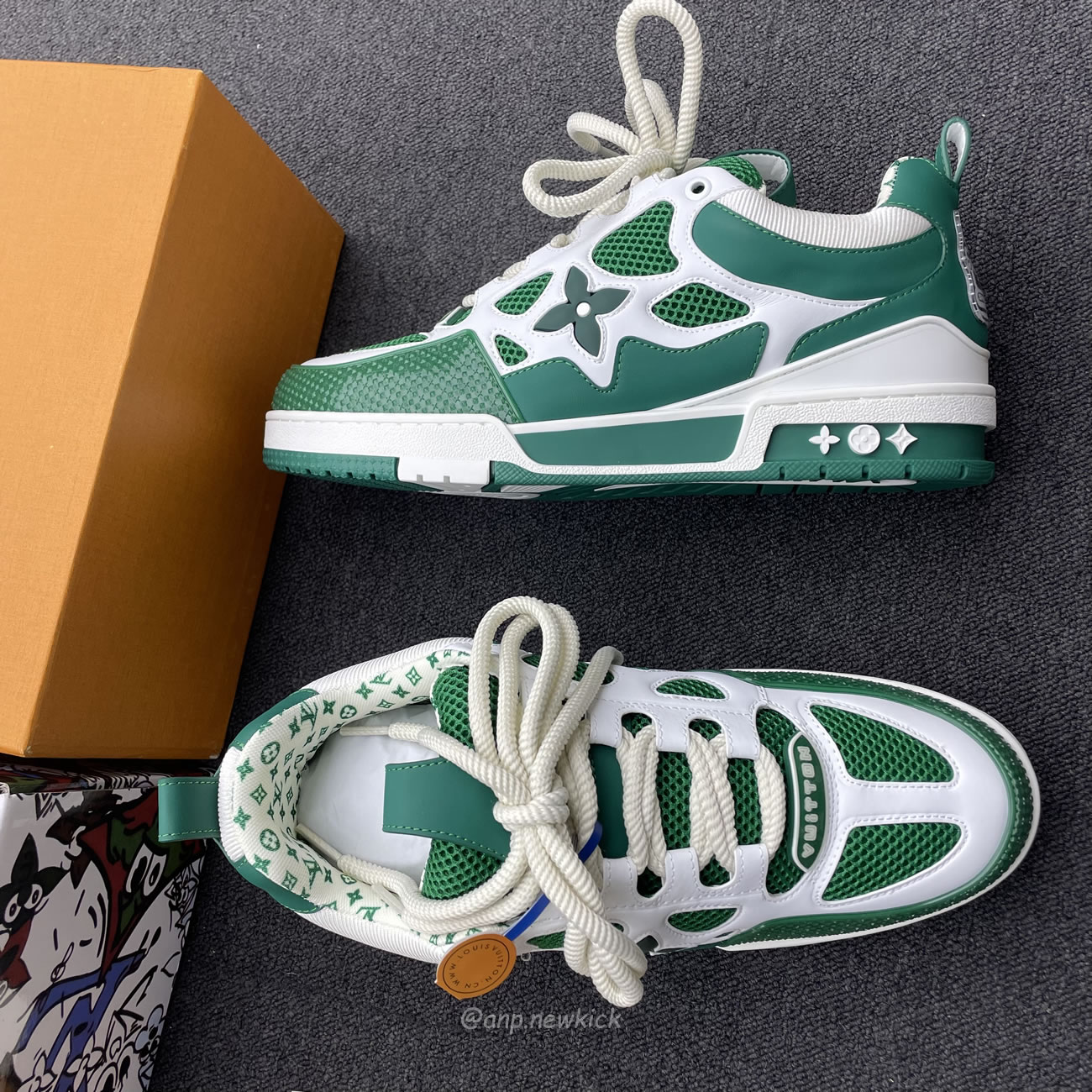Louis Vuitton Lv Skate Sneaker Green White 1ac520 (5) - www.newkick.vip Louis Vuitton Lv Skate Sneaker Green White 1ac520 (5) - www.newkick.vip