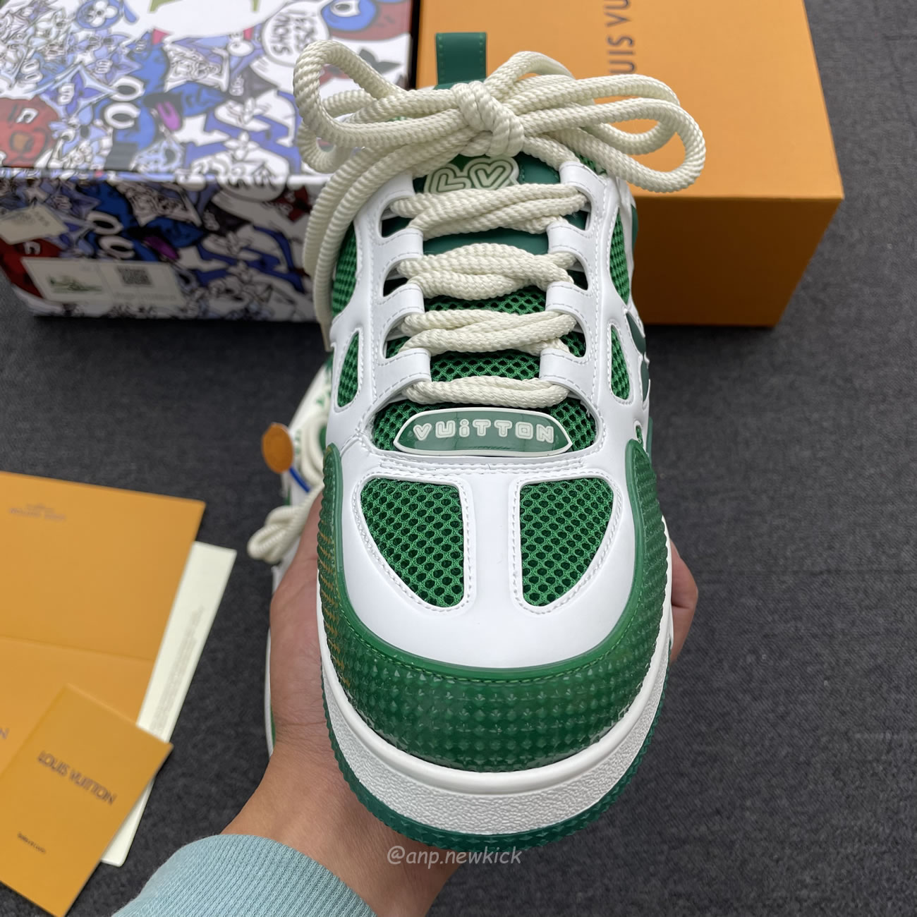 Louis Vuitton Lv Skate Sneaker Green White 1ac520 (7) - www.newkick.vip Louis Vuitton Lv Skate Sneaker Green White 1ac520 (7) - www.newkick.vip