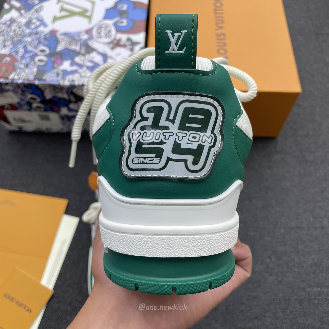 Louis Vuitton Lv Skate Sneaker Green White 1ac520 (4) - www.newkick.vip