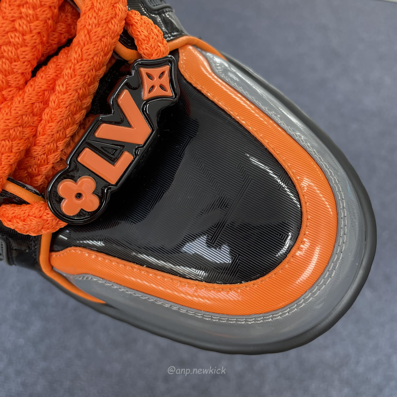 Louis Vuitton Lv Trainer Maxi Black Orange Monogram 1acf6i (5) - www.newkick.vip