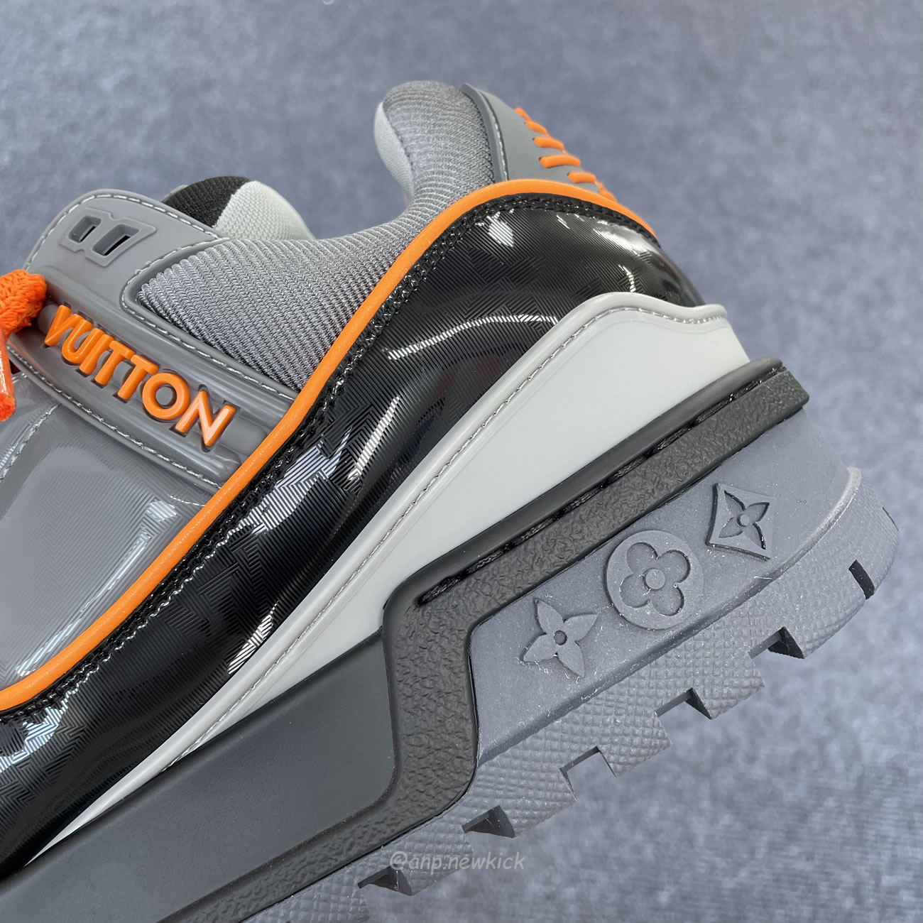 Louis Vuitton Lv Trainer Maxi Black Orange Monogram 1acf6i (6) - www.newkick.vip