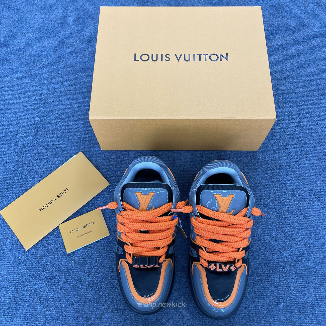 Louis Vuitton Lv Trainer Maxi Black Orange Monogram 1acf6i (9) - www.newkick.vip