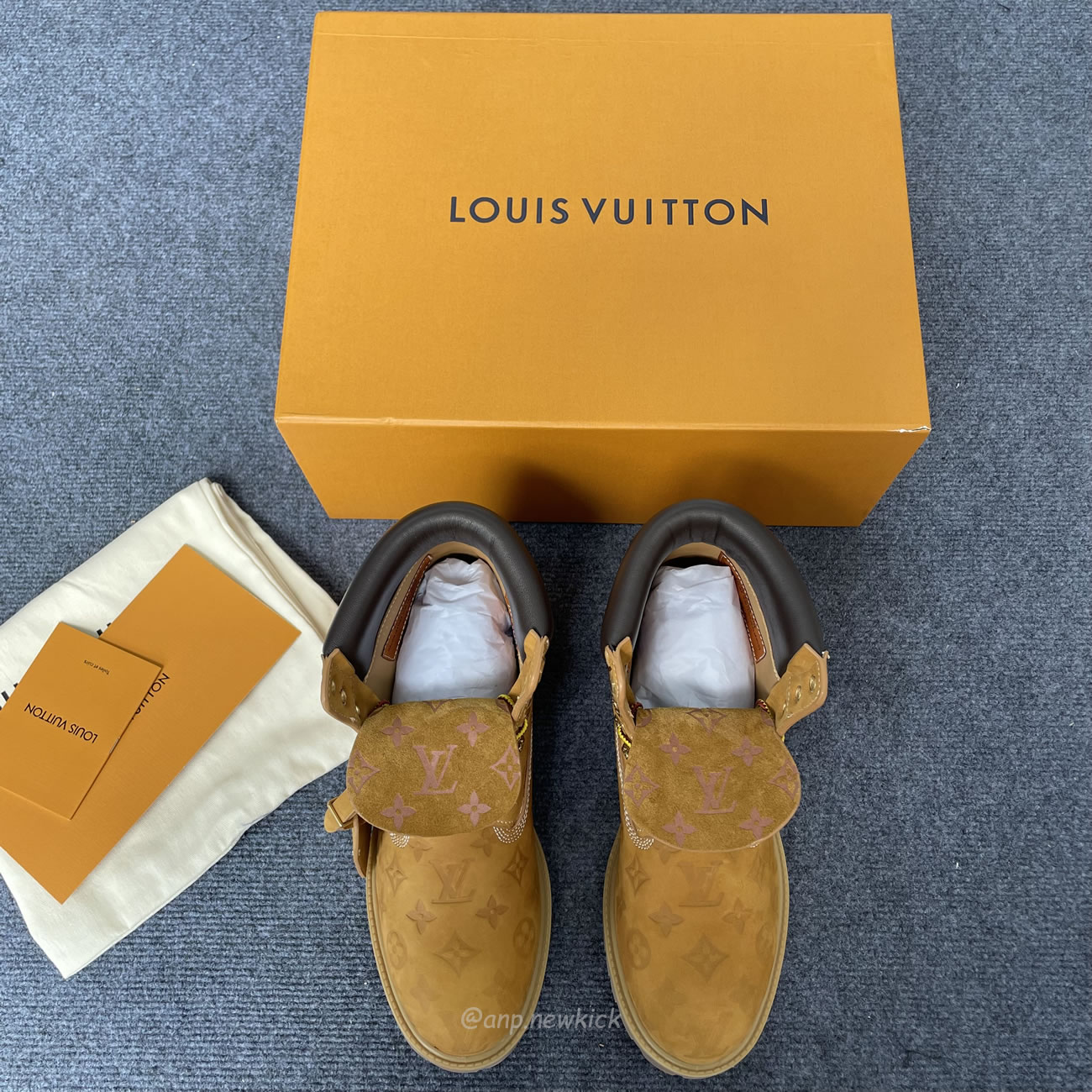 Louis Vuitton Timberland 6 Ankle Boot Wheat Monogram 1ad72x (17) - www.newkick.vip