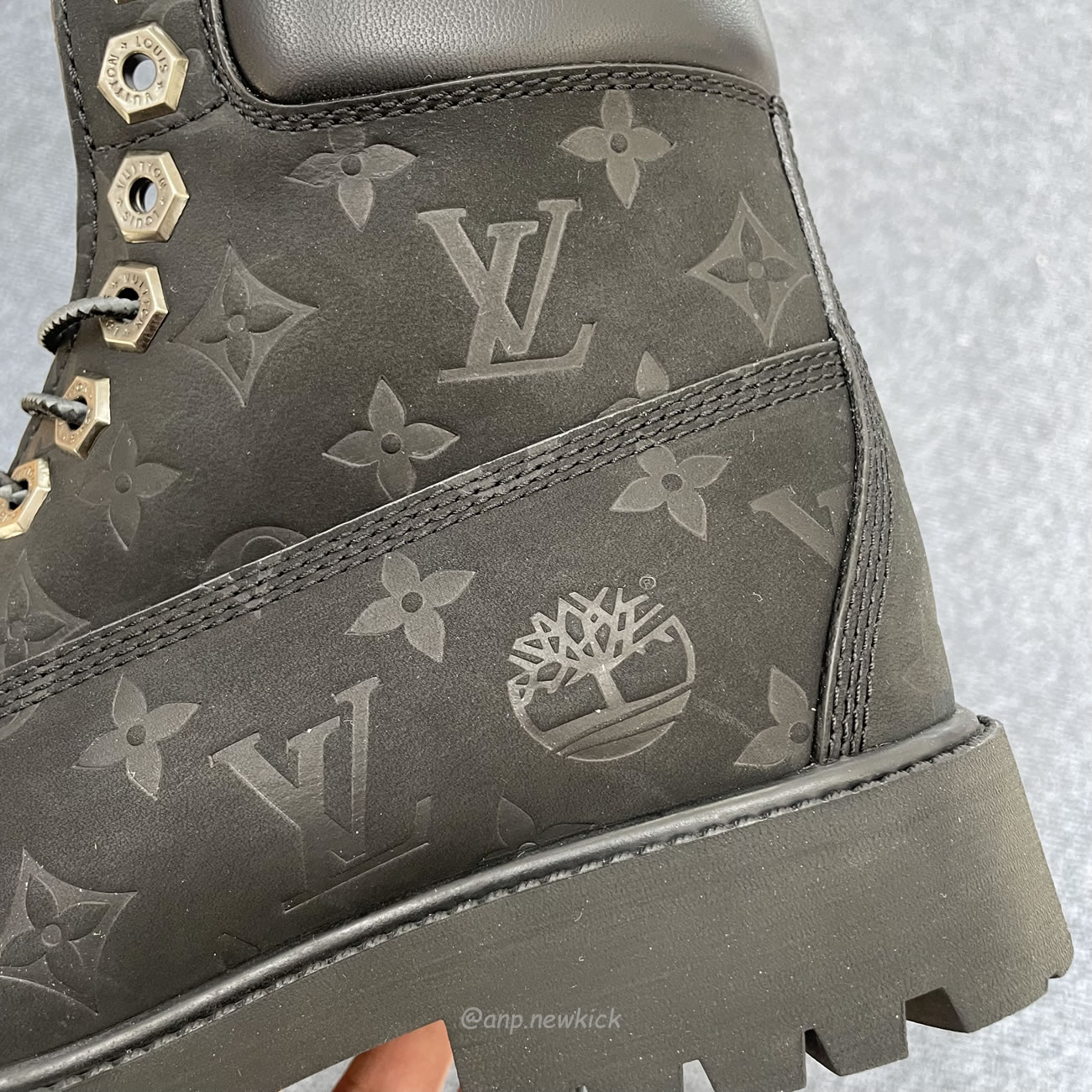 Louis Vuitton Timberland 6 Botín Ankle Boot Black Monogram 1ad73h (2) - www.newkick.vip