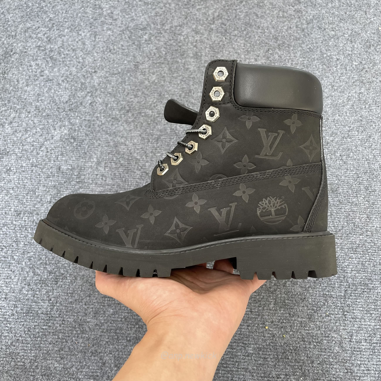 Louis Vuitton Timberland 6 Botín Ankle Boot Black Monogram 1ad73h (5) - www.newkick.vip