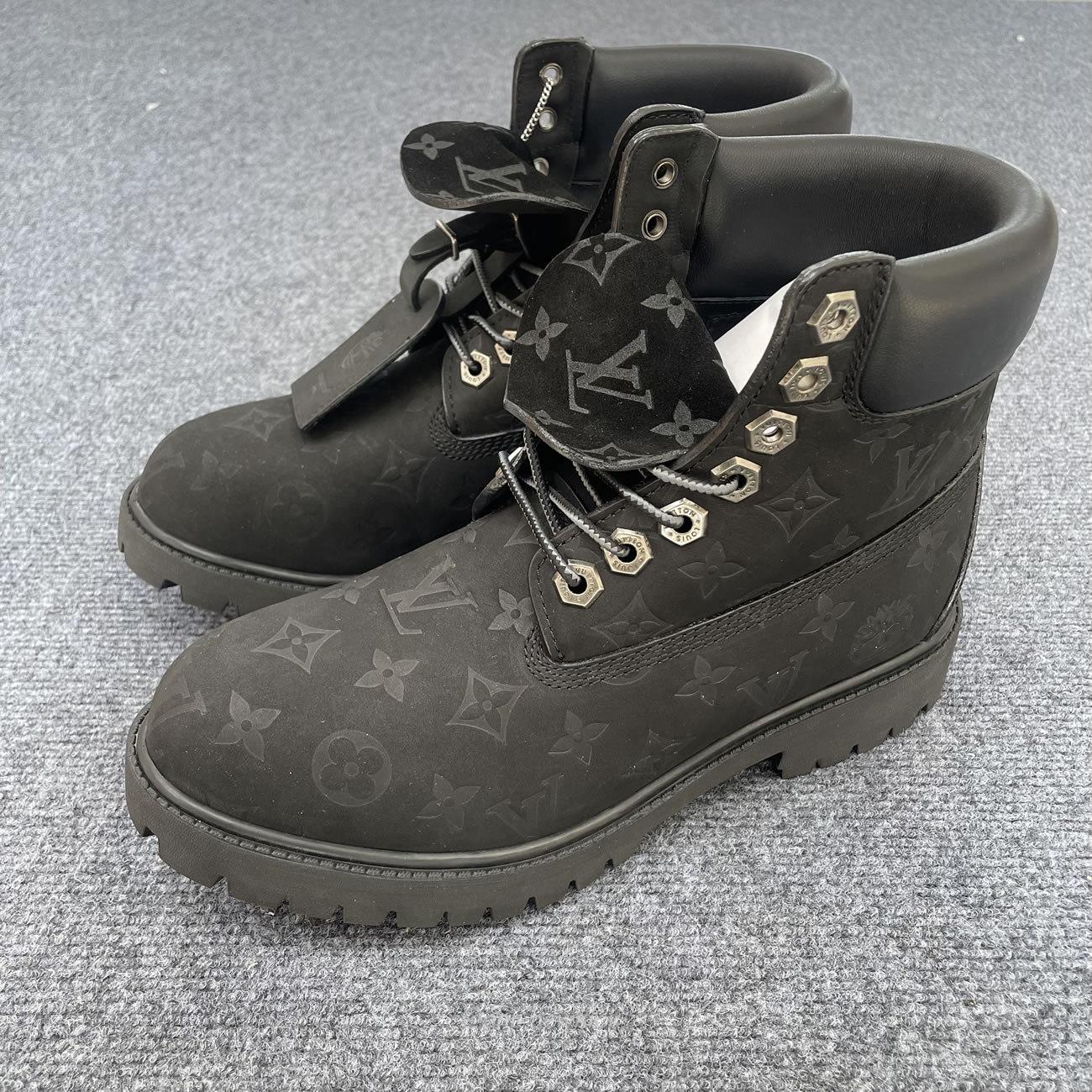 Louis Vuitton Timberland 6 Botín Ankle Boot Black Monogram 1ad73h (9) - www.newkick.vip