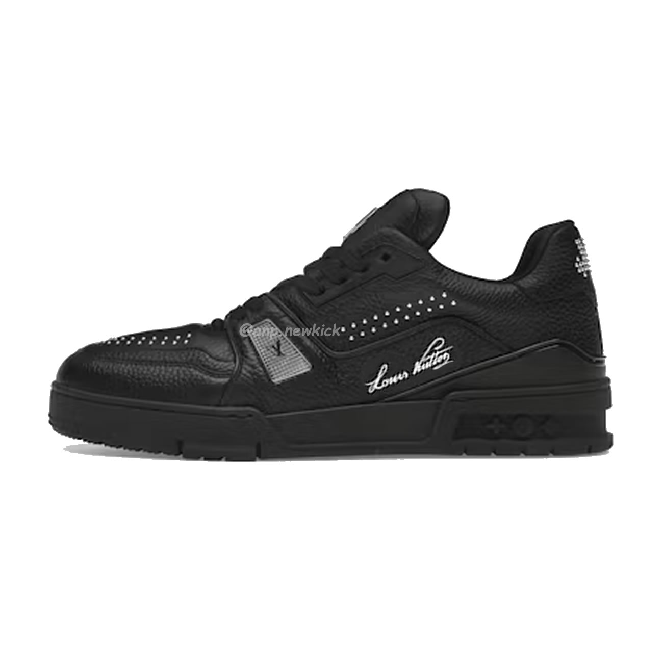 Louis Vuitton Lv Trainer Black White Calf Leather 1addby (5) - www.newkick.vip