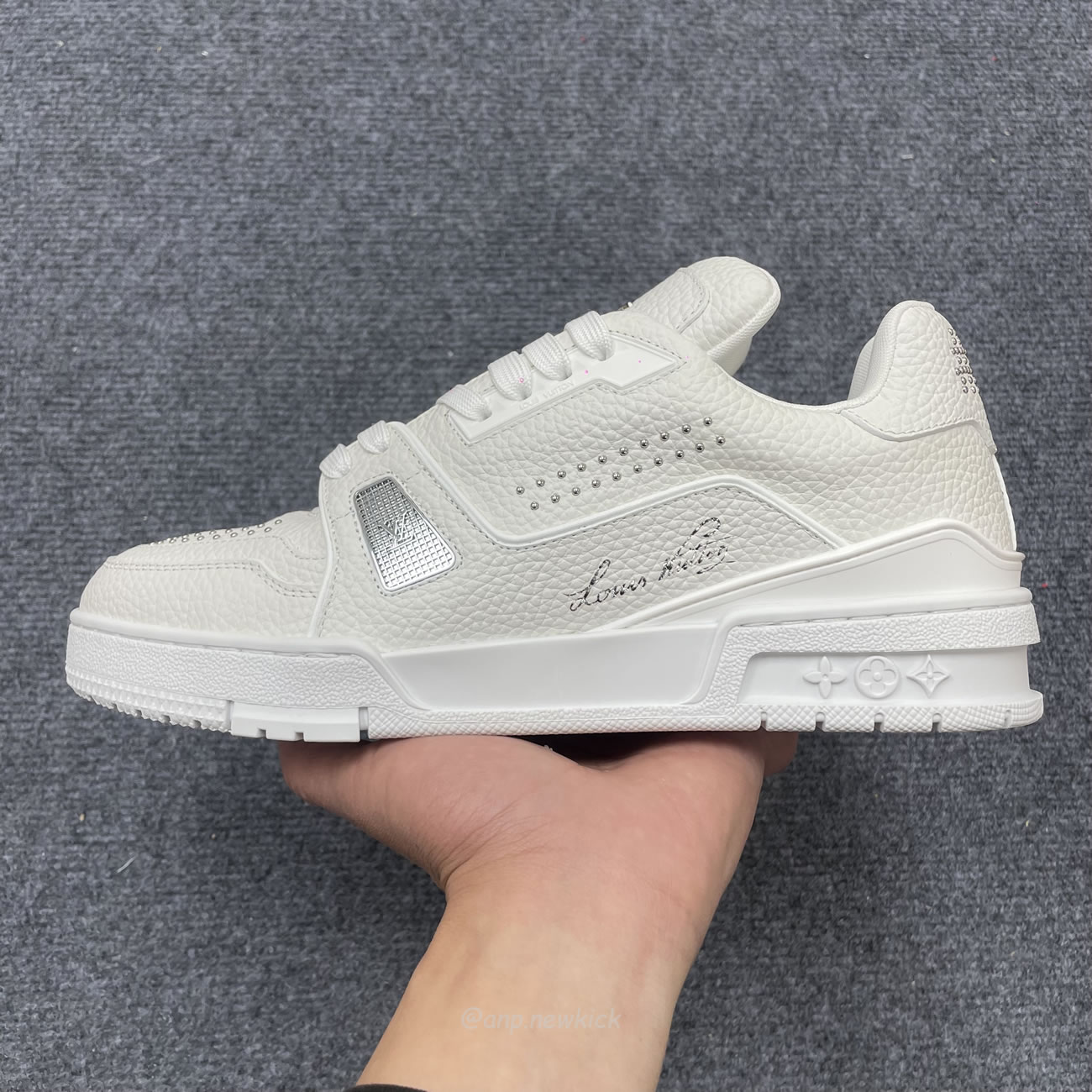 Louis Vuitton Lv Trainer Black White Calf Leather 1addby (6) - www.newkick.vip