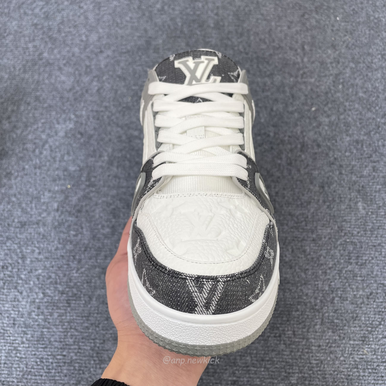 Louis Vuitton Trainer Monogram Denim Grey White 1adf58 (9) - www.newkick.vip