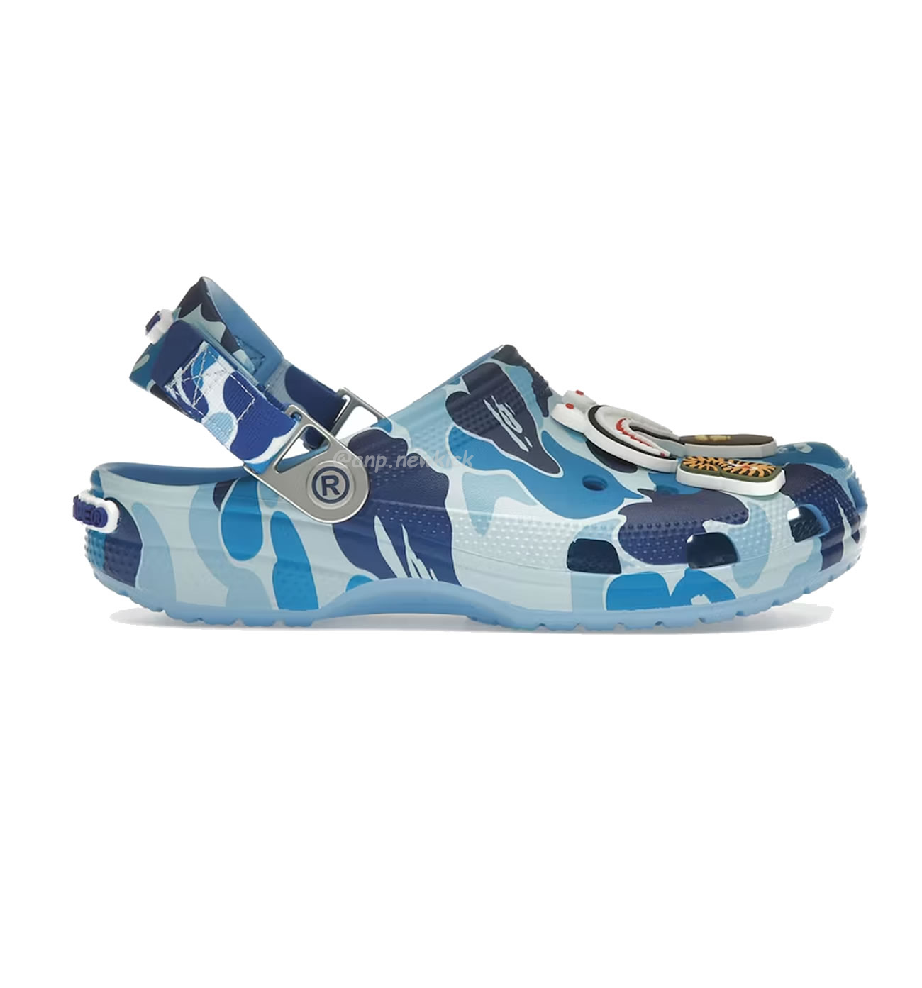Crocs Classic Clog A Bathing Ape Abc Camo Blue Green Pink Black 209627 4tb (9) - www.newkick.vip
