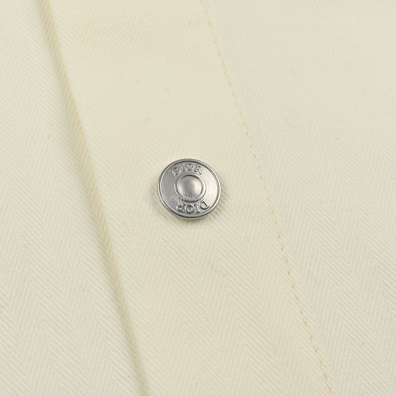 Dior 24ss Off White Cotton Denim Shirt (3) - www.newkick.vip
