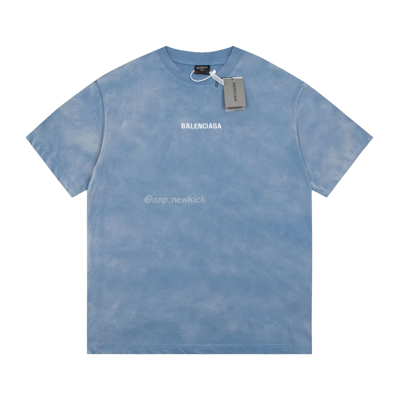 Balenciaga 24ss Letter Logo Printing Short Sleeve Retro T Shirt (1) - www.newkick.vip