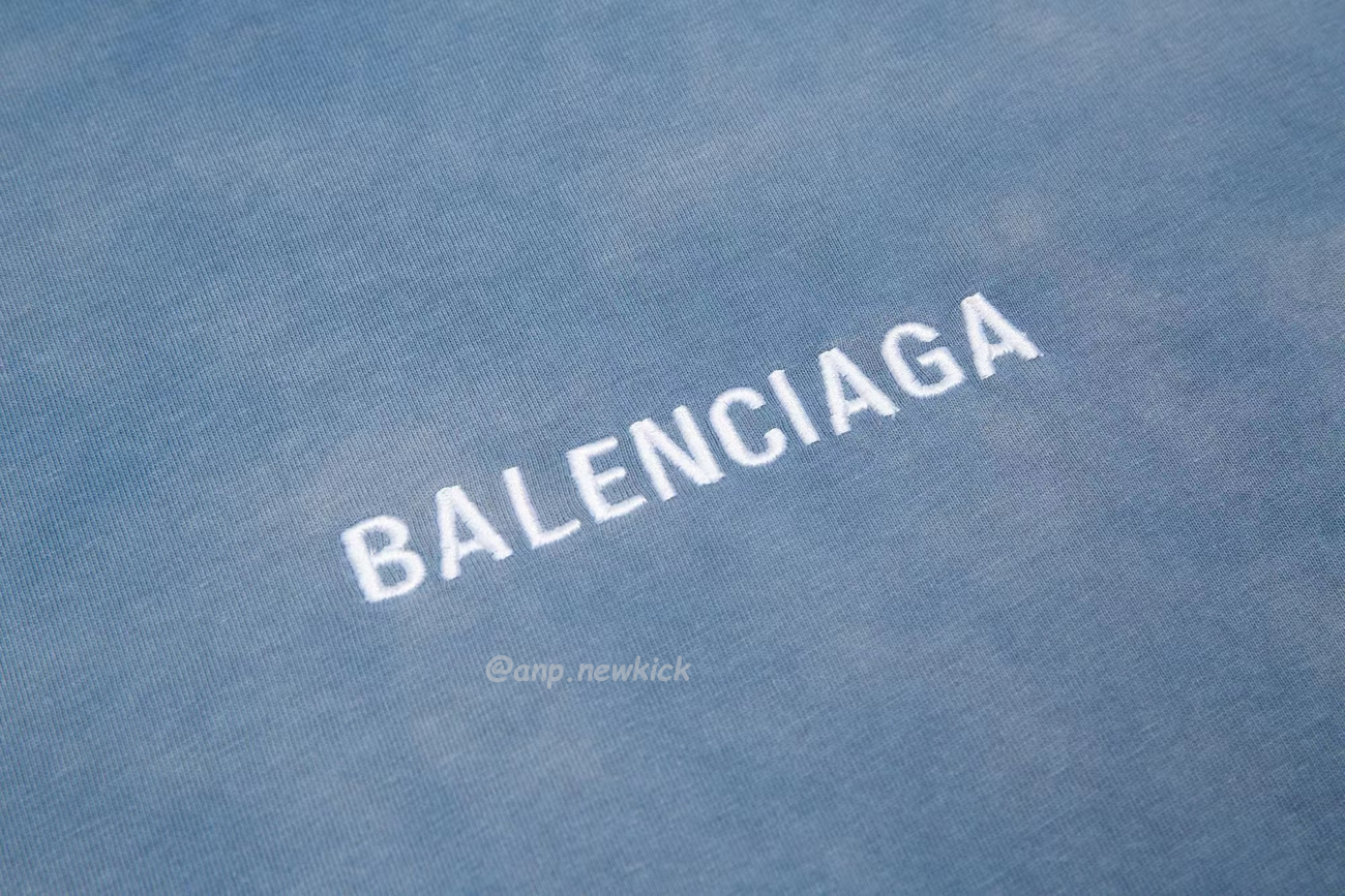 Balenciaga 24ss Letter Logo Printing Short Sleeve Retro T Shirt (4) - www.newkick.vip