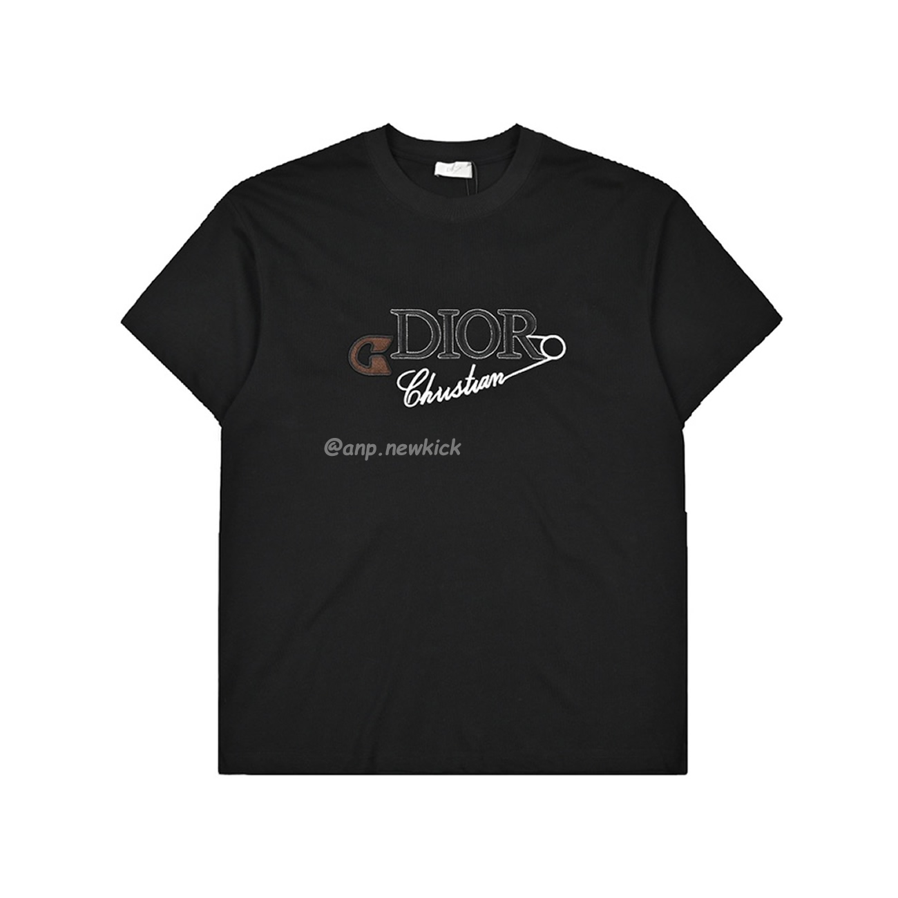 Dior 24ss Pin Logo Contrasting Embroidered Short Sleeved T Shirt (4) - www.newkick.vip