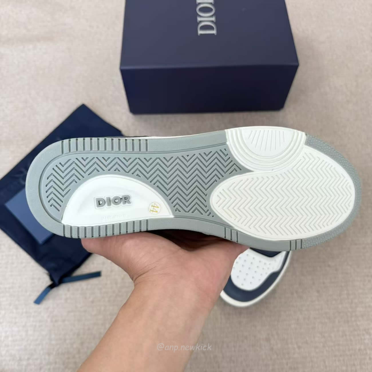 Dior B27 Low Blue Cream Dior Gray Beige Black Dior Oblique Jacquard 3sn272zir_h568 (2) - www.newkick.vip