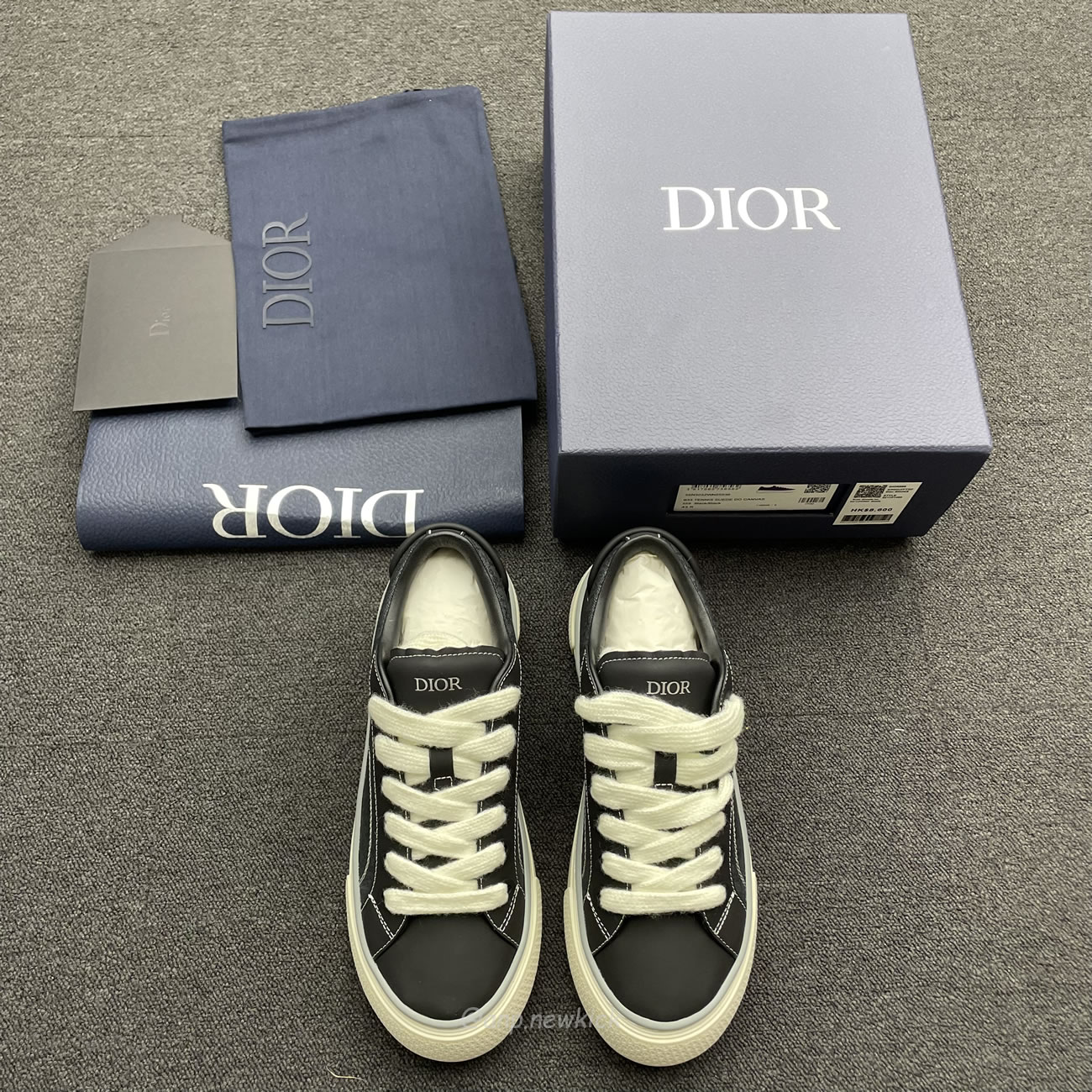 Dior B33 Sneaker Black Smooth Calfskin Oblique Jacquard 3sn303zwn55936 (7) - www.newkick.vip