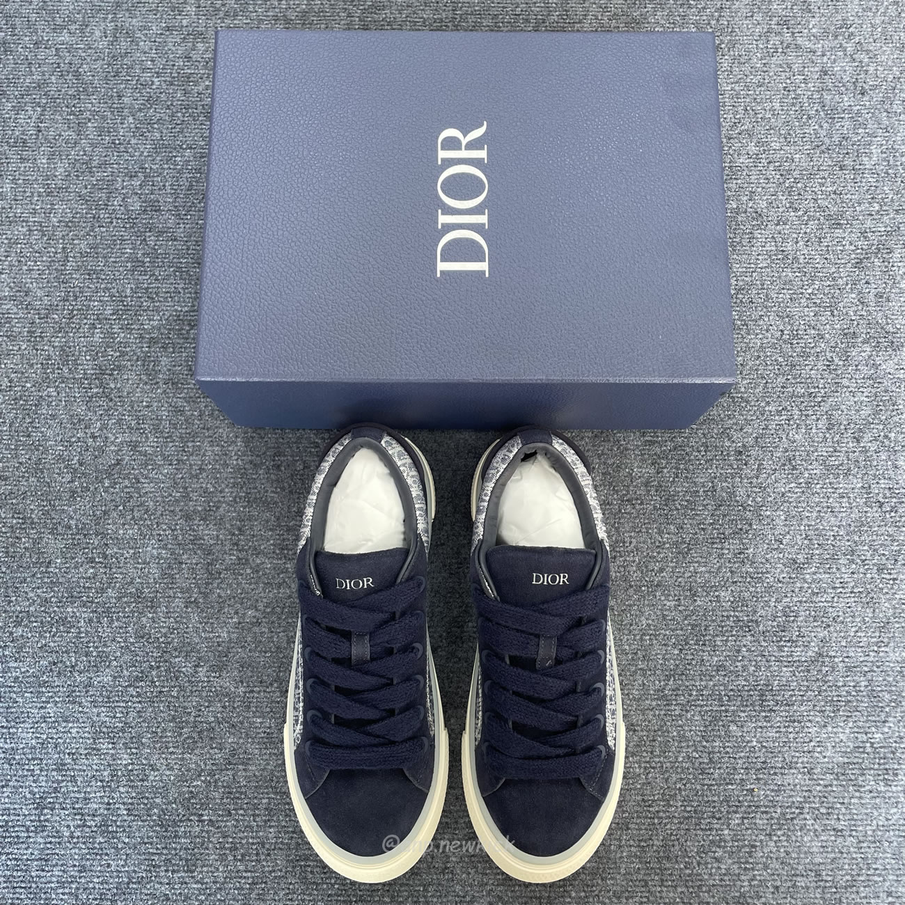 Dior B33 Sneaker Navy Blue Oblique Jacquard 3sn303zwn H559 (5) - www.newkick.vip
