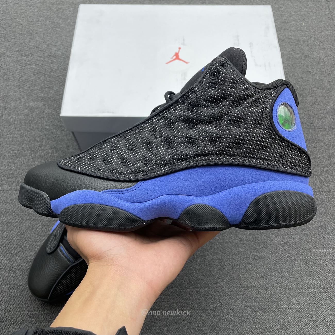 Air Jordan 13 Retro Black Hyper Royal 414571 040 (5) - www.newkick.vip